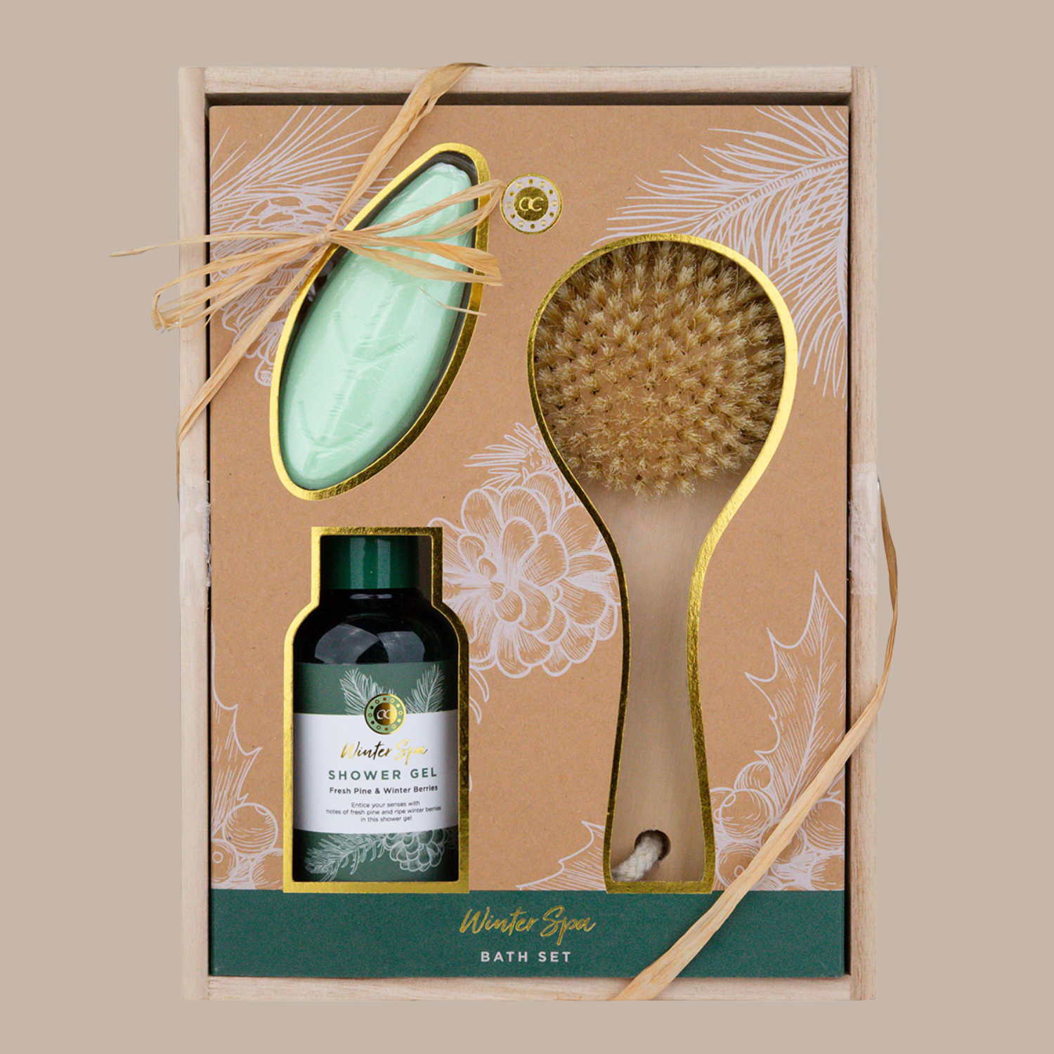 Badeset Winter Spa in Holzbox Geschenk Set
