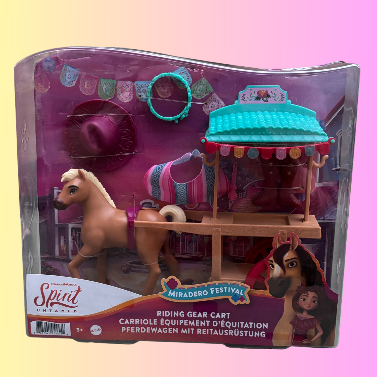 Mattel Spirit Pferdewagen mit Reitausrüstung