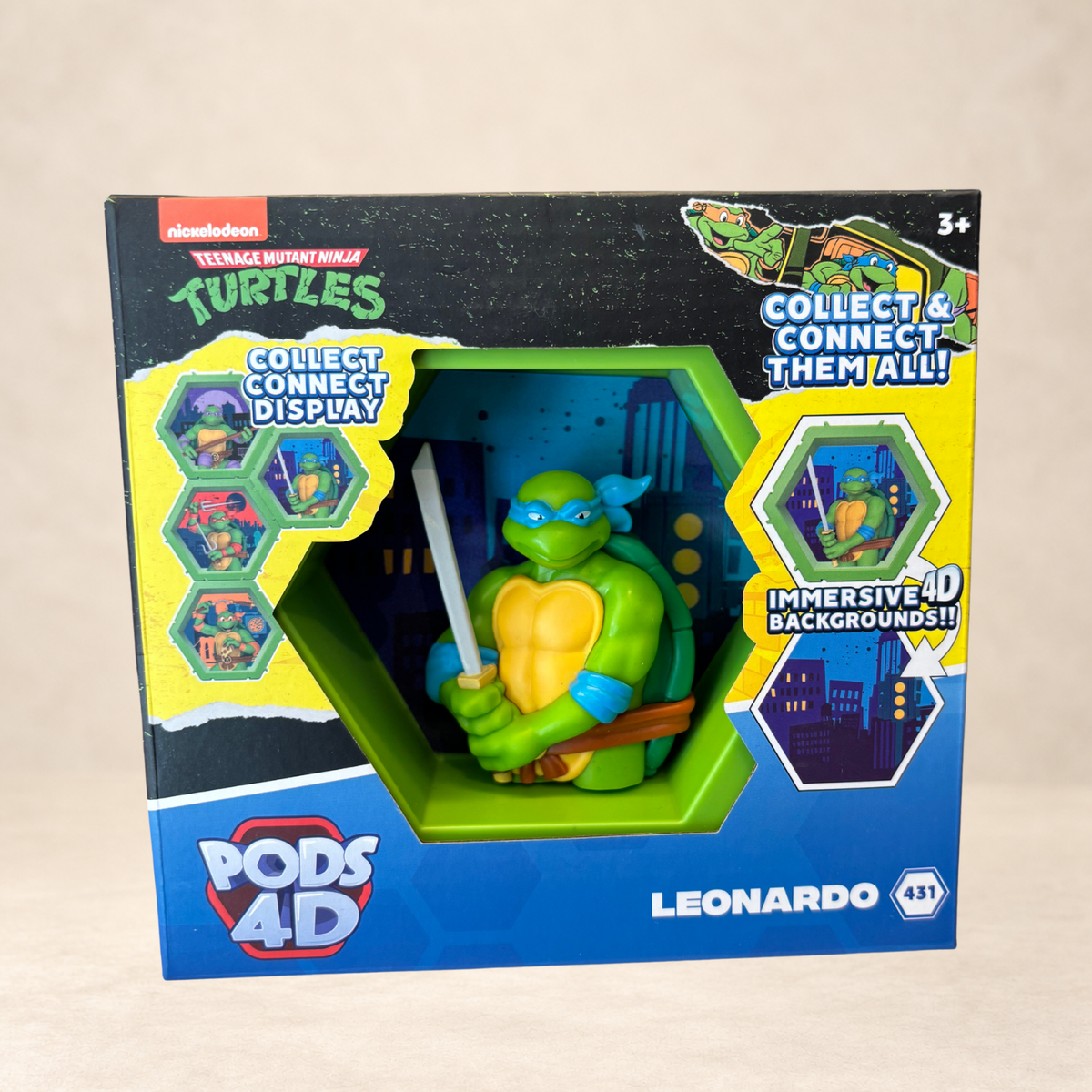 Teenage Mutant Ninja Turtles PODS 4D  Leonardo #431  WOW! Stuff