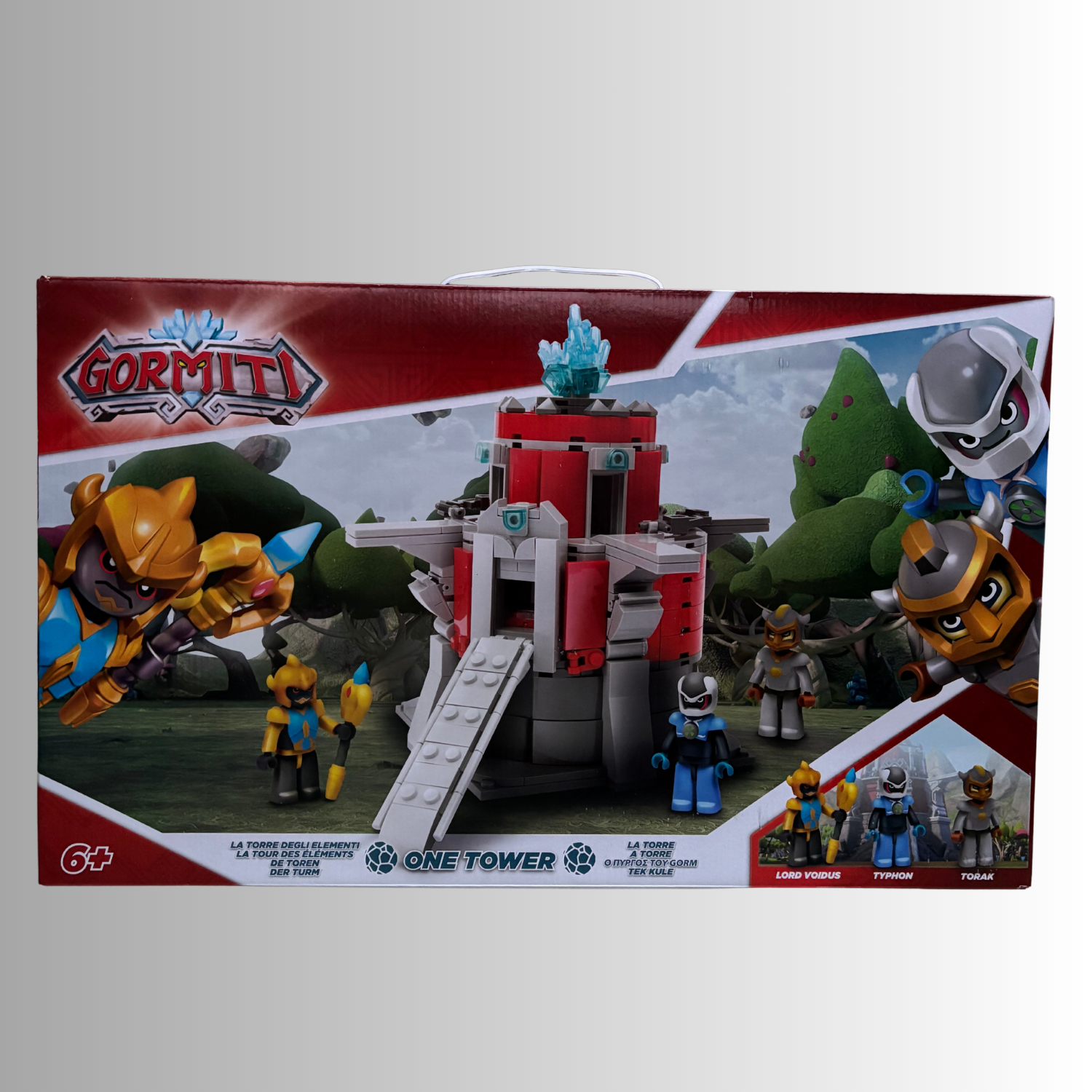 GORMITI Set-Konstruktionsturm mit Minifigur, der Turm der Elemente, 280 Stück,