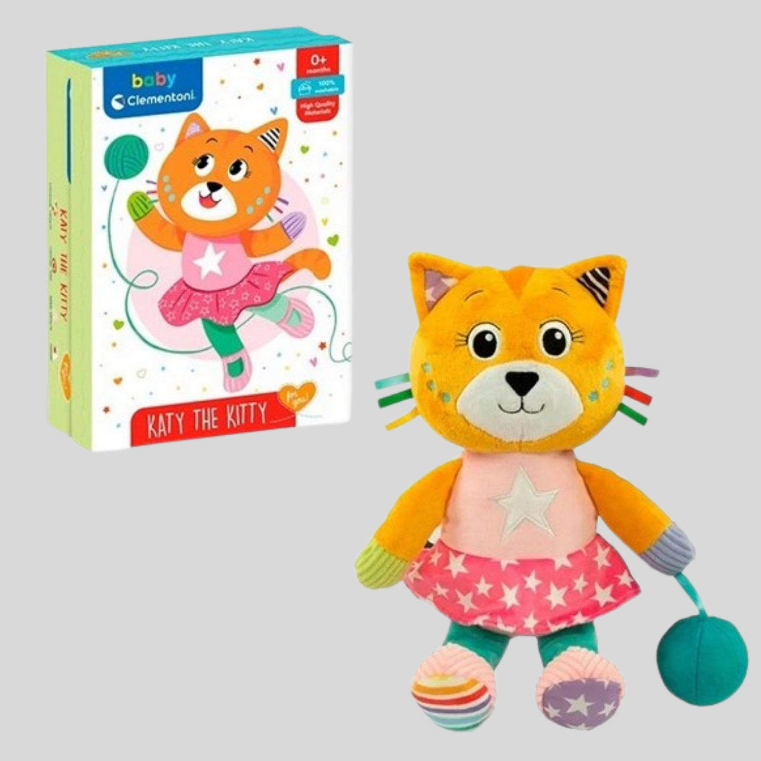 Clementoni - Baby for You Katze Spiel für die erste Kindheit maschinenwaschbar