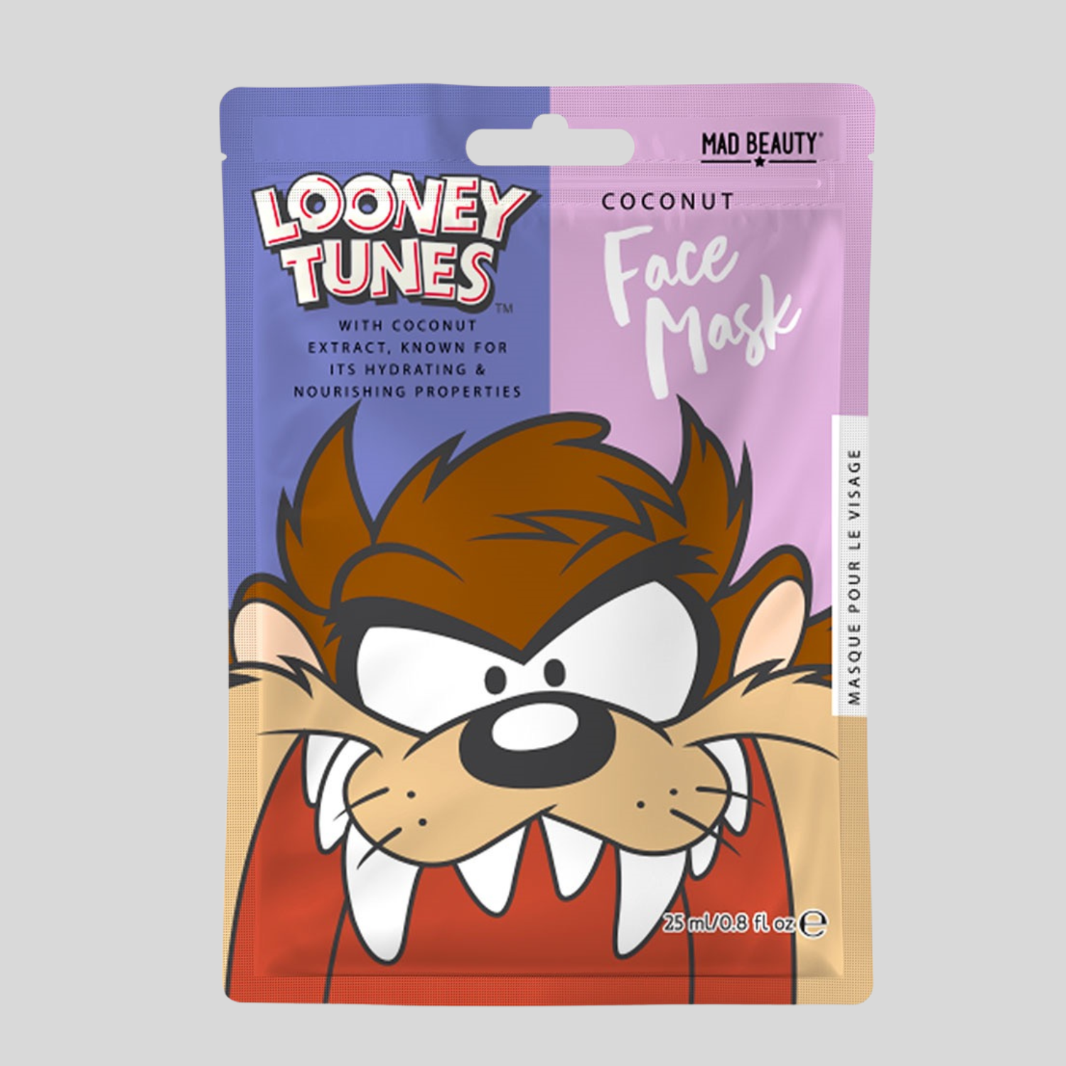 MAD Beauty Disney Looney Tunes Gesichtsmaske tasmanischer Teufel Taz- feuchtigkeitsspendende & entspannende Tuchmaske für gepflegte Haut und einen schönen Teint