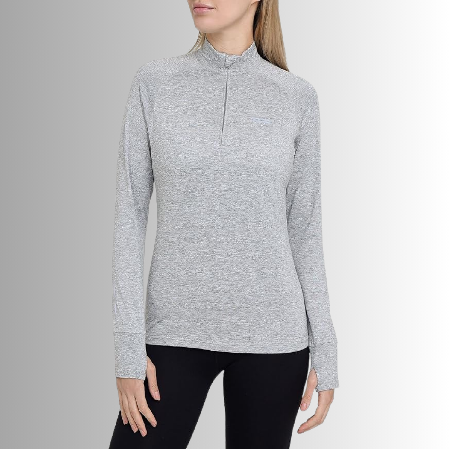 TCA Damen Winter Running Langarm Laufshirt mit Brustreißverschluss Größe: M