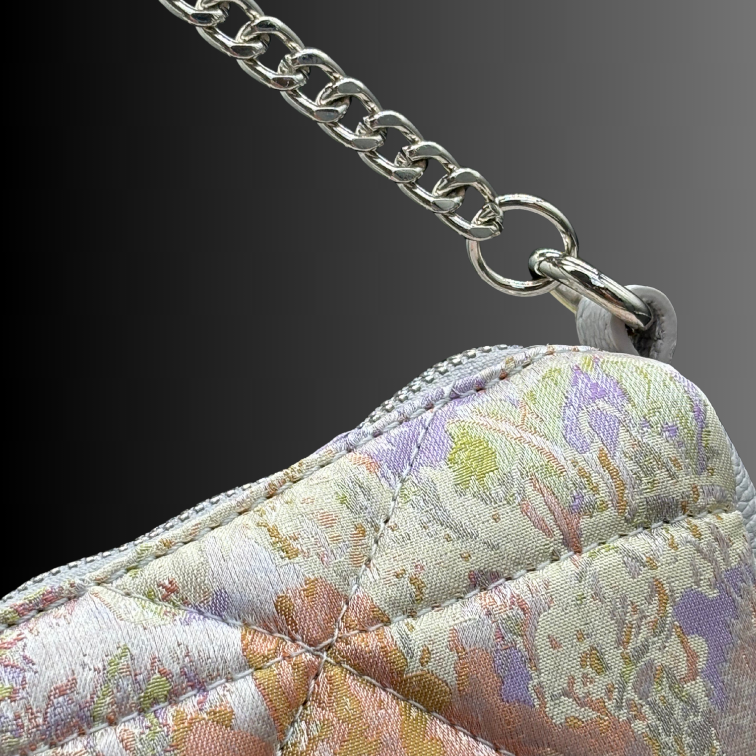 VA MILANO Schultertasche Handtasche Tasche Edles Webmaterial & Echtleder