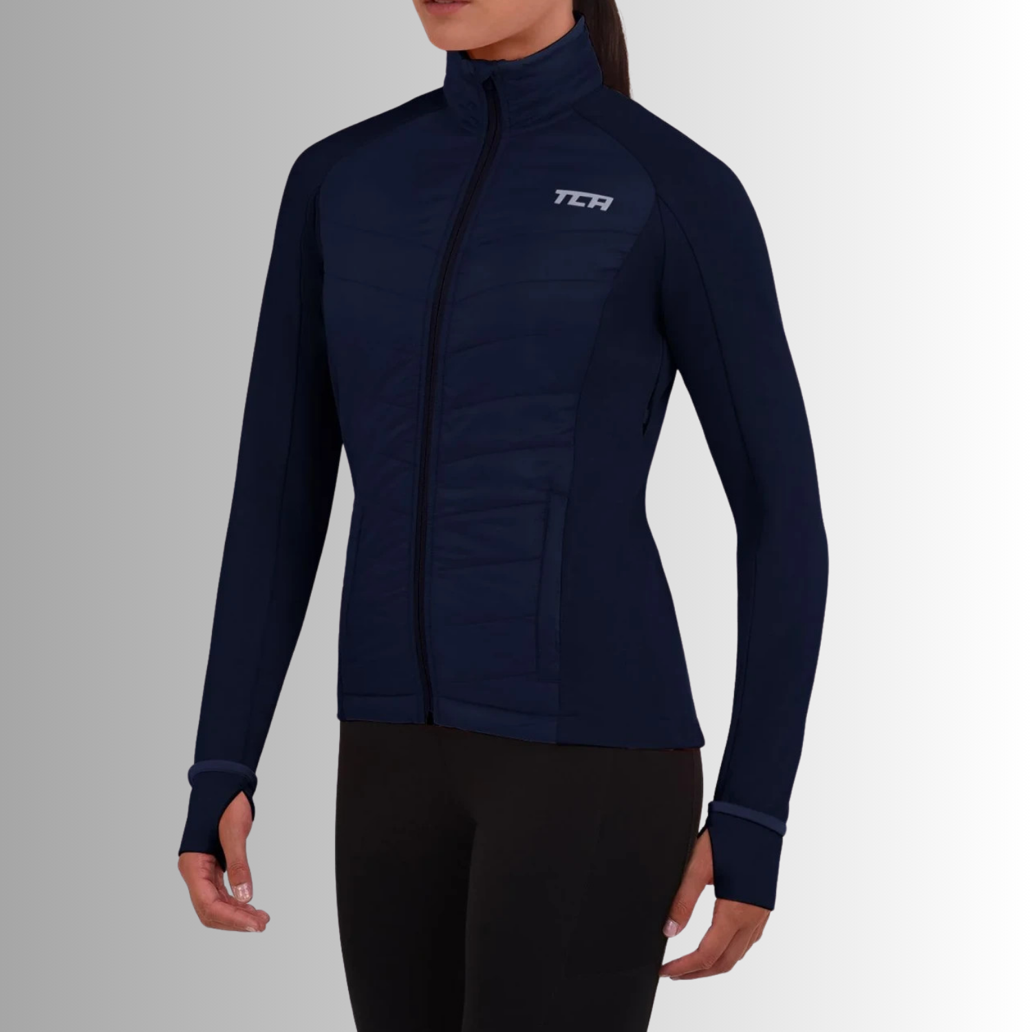 TCA Damen Excel Runner ganzjährige wasserabweisende verstaubare Laufjacke Größe: M, L