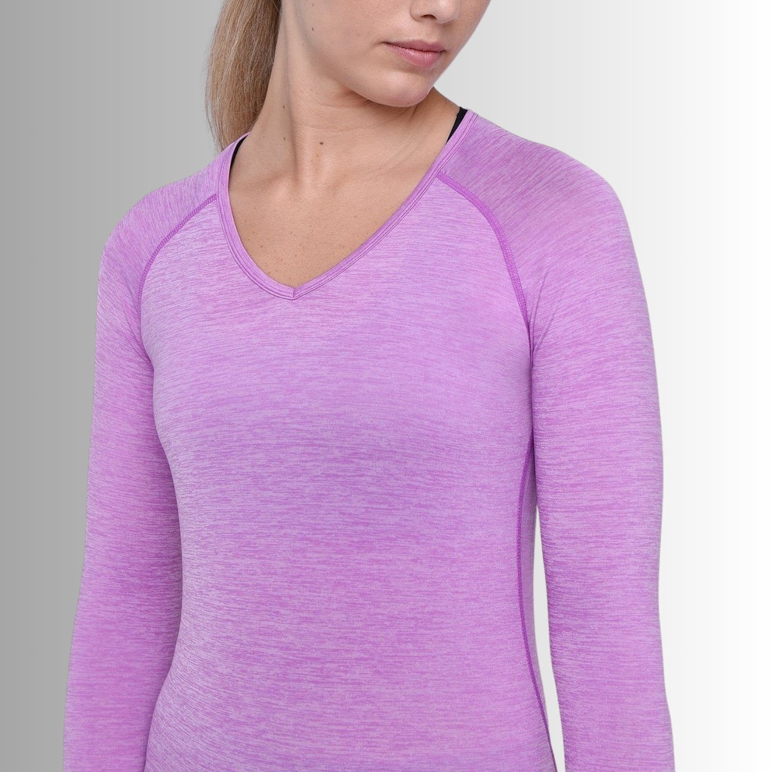 TCA Damen Elle Langarm V-Ausschnitt Laufshirt, Sportshirt, Trainingsshirt Größe: S, M