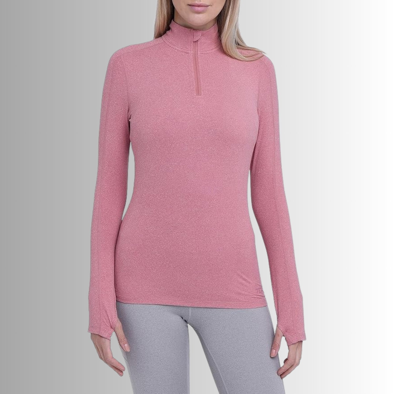 TCA Damen Winter Running Langarm Laufshirt mit Brustreißverschluss Größe: M