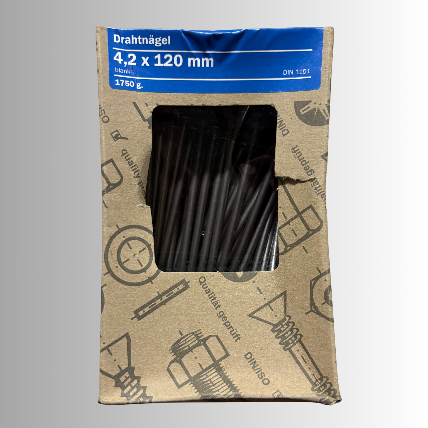 No.243 Gecco Drahtnägel 4,2x120mm - 1750g Blank