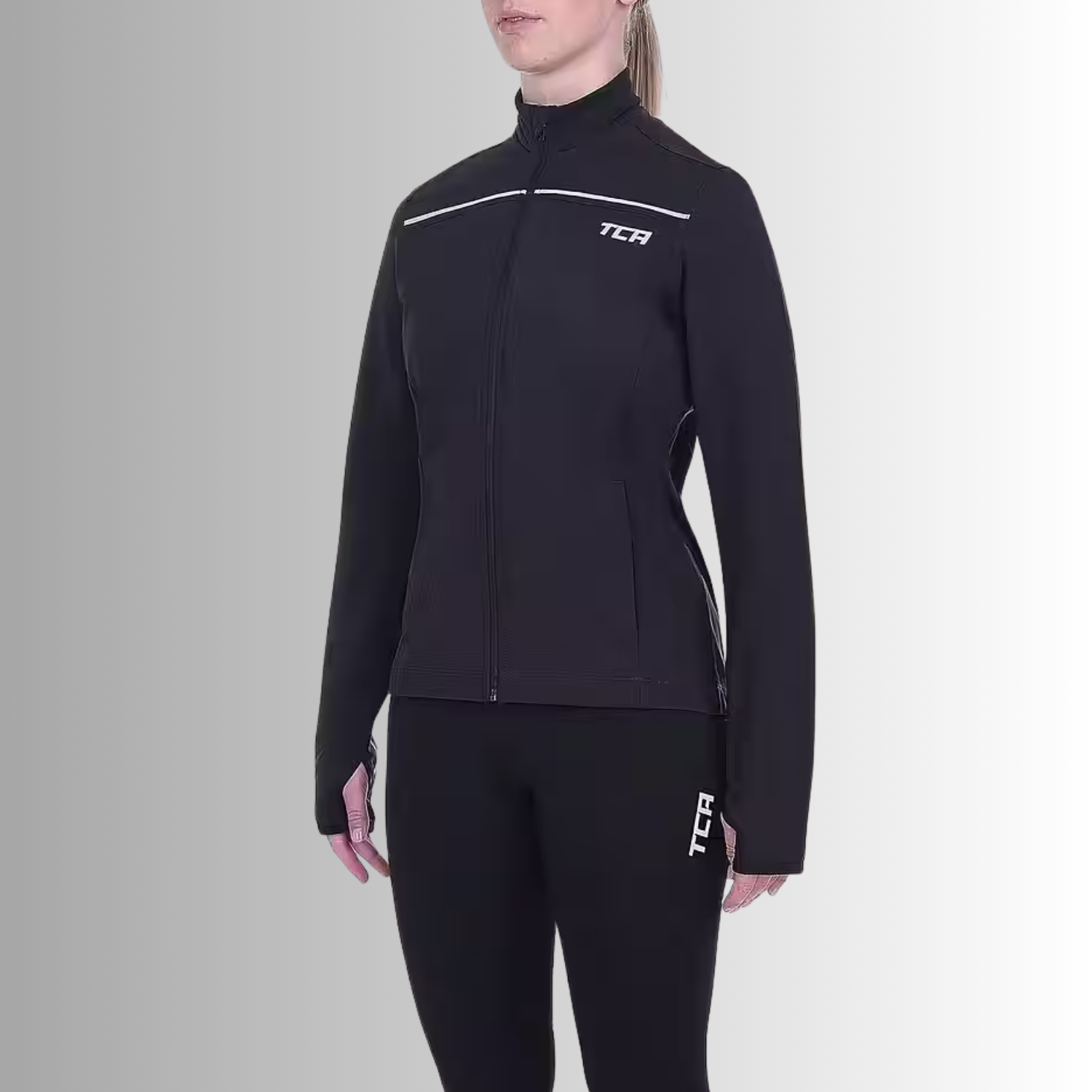 TCA Damen Thermische Radlaufjacke. Reflektierende atmungsaktive winddichte Jacke Größe: M