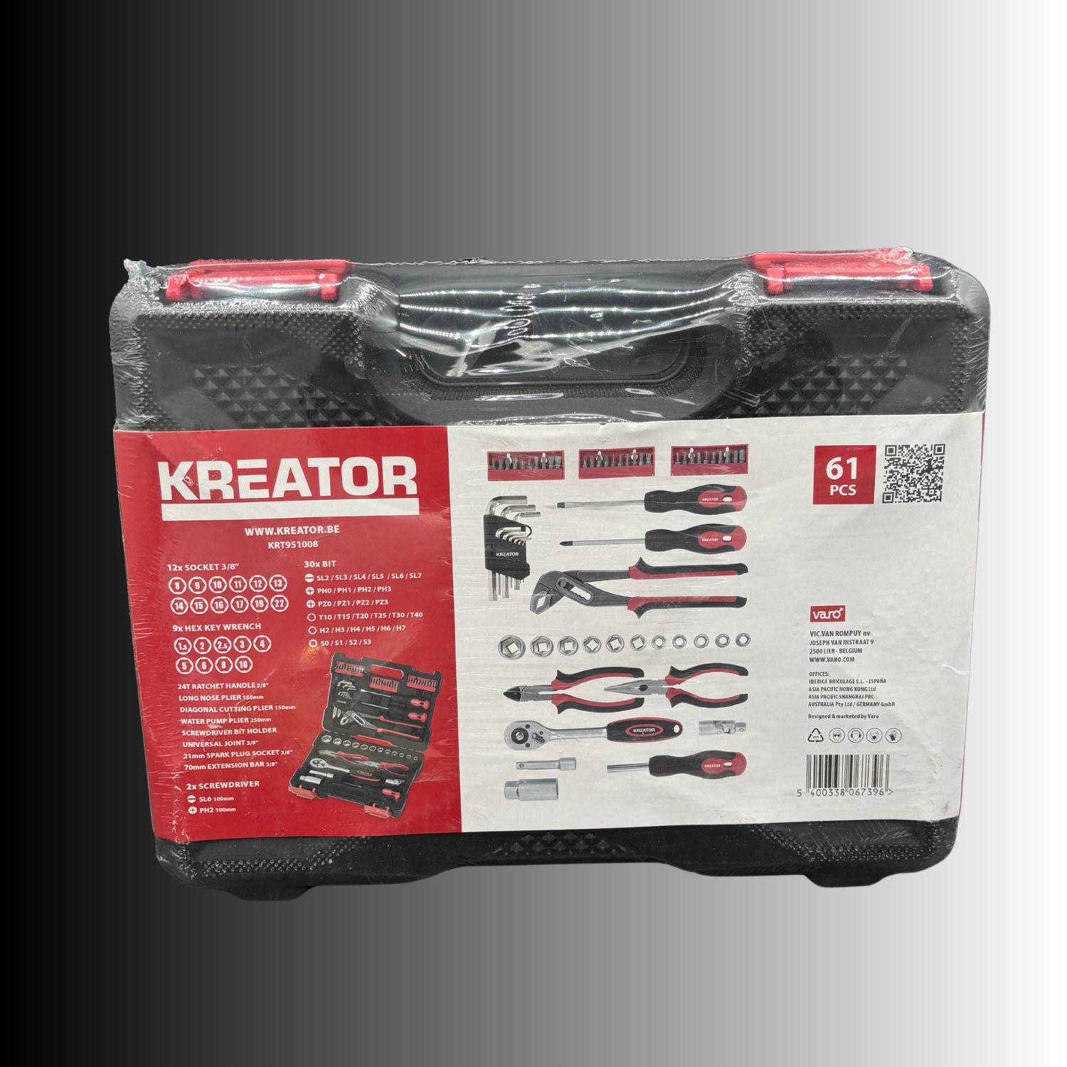 Kreator Werkzeugkoffer Werkzeug-Set - 61 Teilig