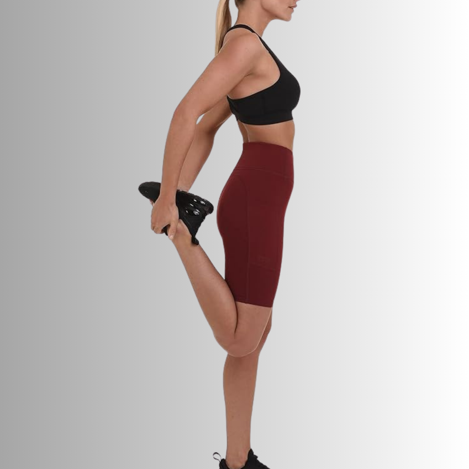 TCA Damen Equilibrium Yoga-Shorts hohe Taille mit Handytasche Größe: S, XL