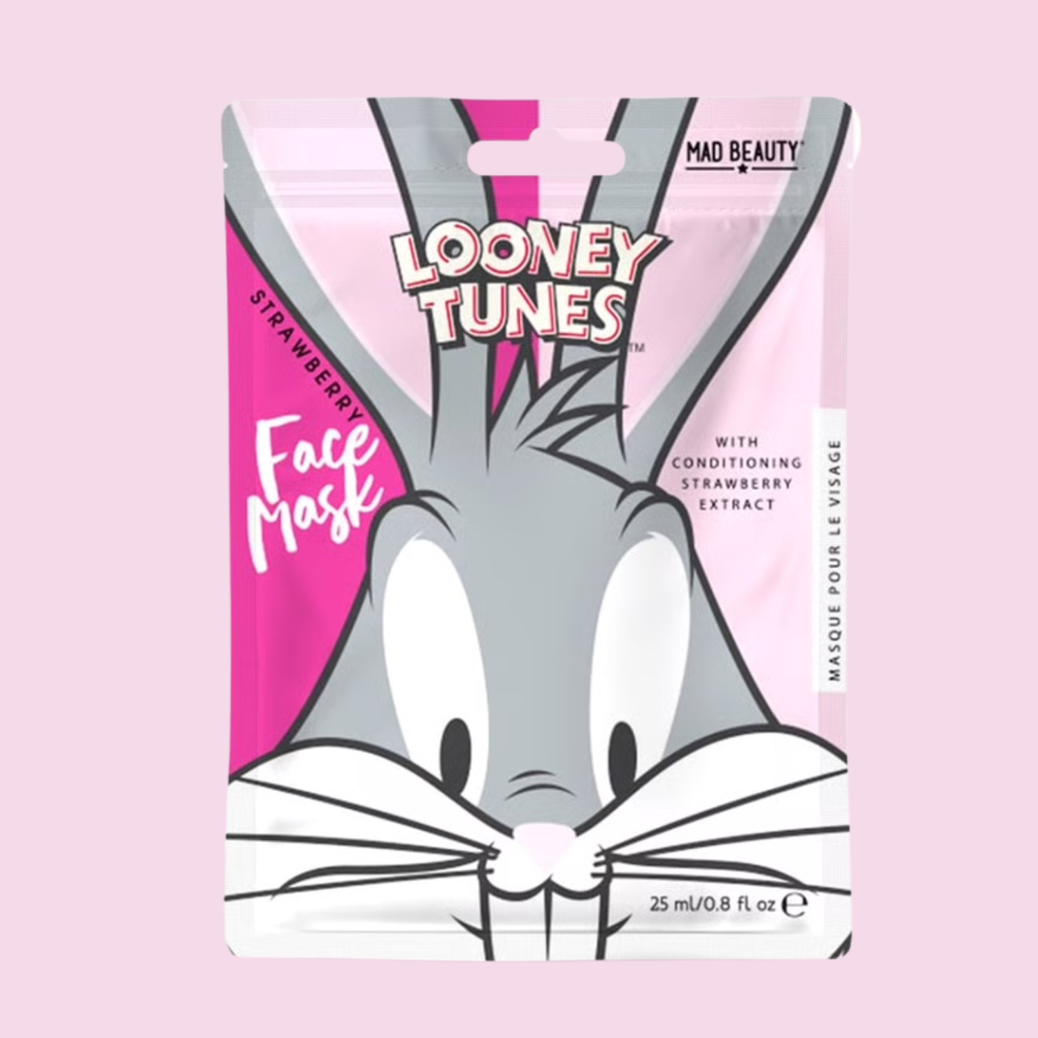 MAD Beauty Disney Looney Tunes Gesichtsmaske Bugs Bunny- feuchtigkeitsspendende & entspannende Tuchmaske für gepflegte Haut und einen schönen Teint