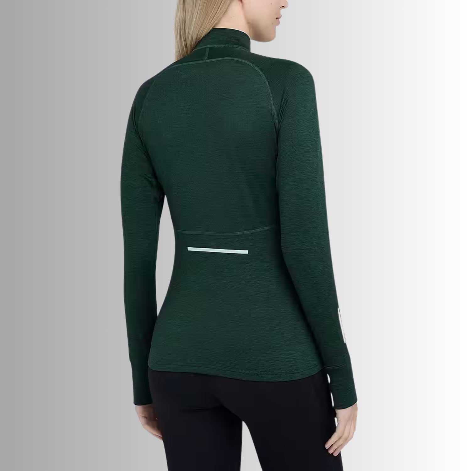 TCA Damen Winter Running Langarm Laufshirt mit Brustreißverschluss Dunkelblau Größe: XS, M