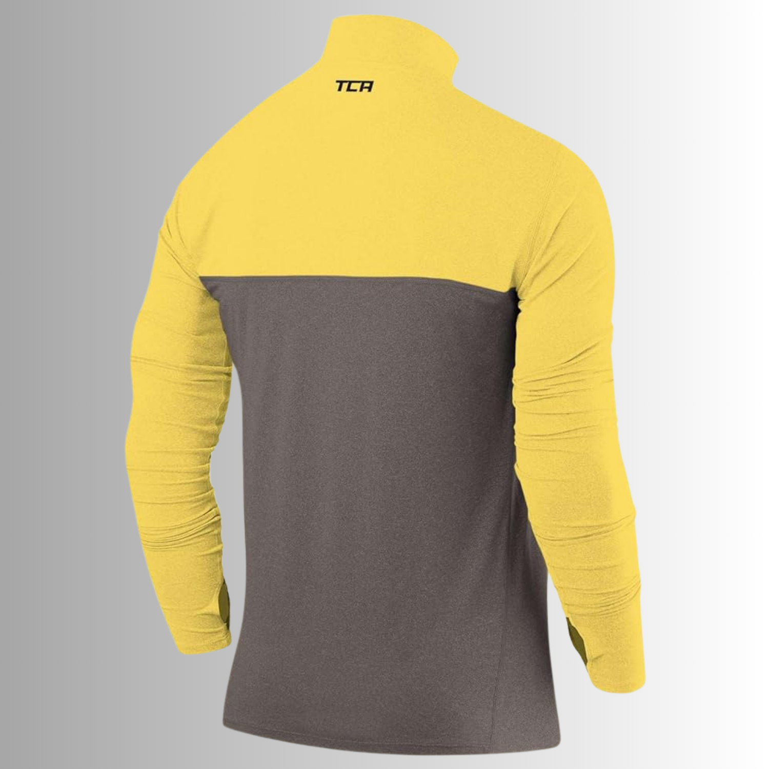 TCA Trainingsshirt Herren Langarm Laufshirt mit Reißverschluss Größe: M