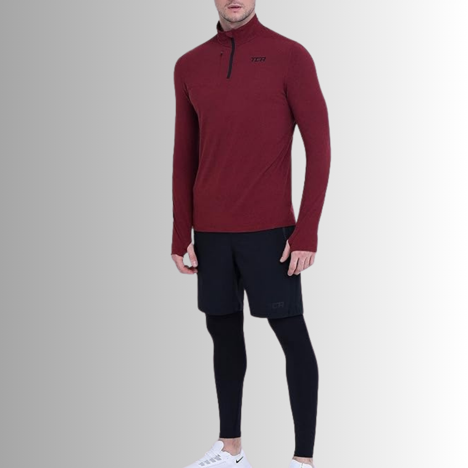 Trainingsshirt TCA Herren Thermo-Laufshirt Langarm Größe: XL