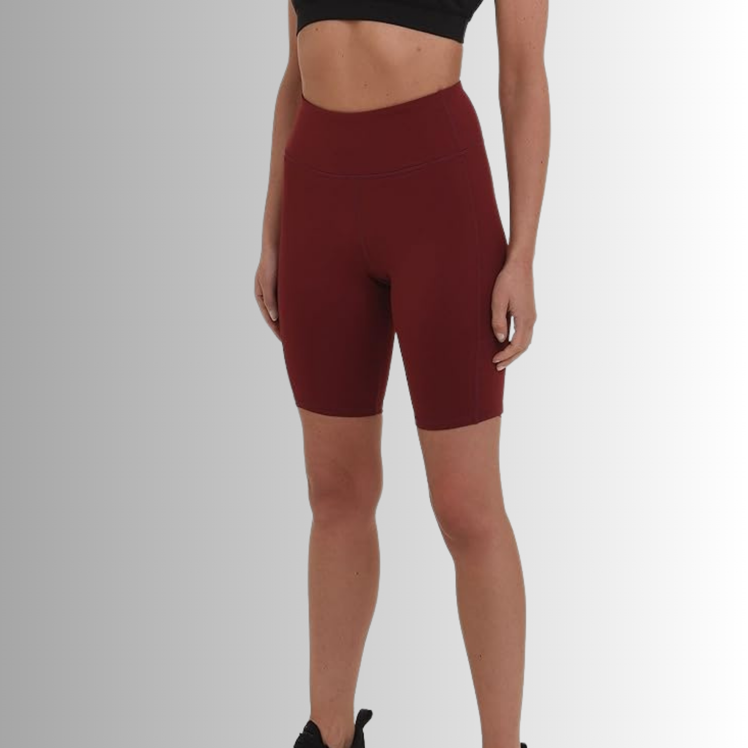 TCA Damen Equilibrium Yoga-Shorts hohe Taille mit Handytasche Größe: S, XL