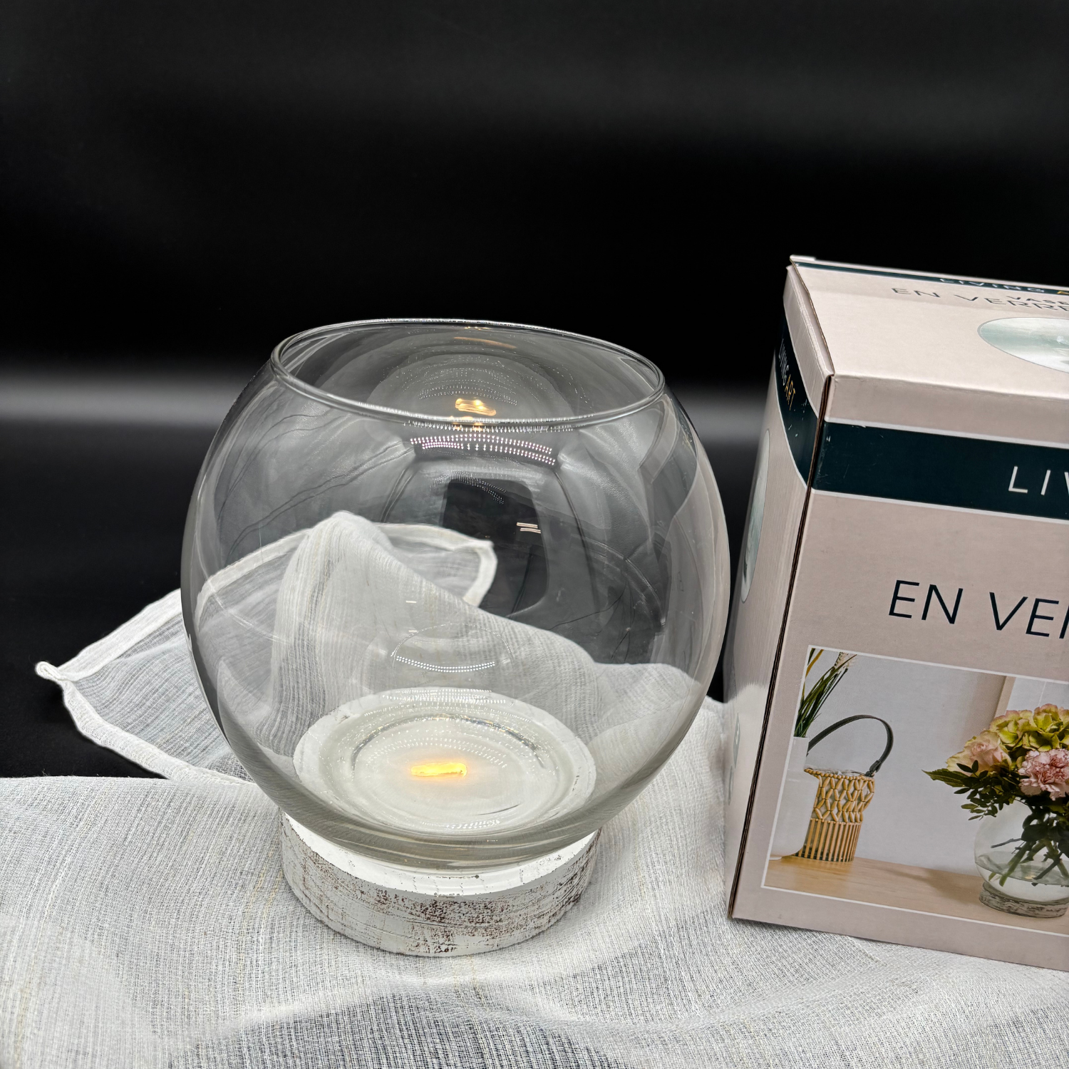 Vase Rund LED Blumenvase