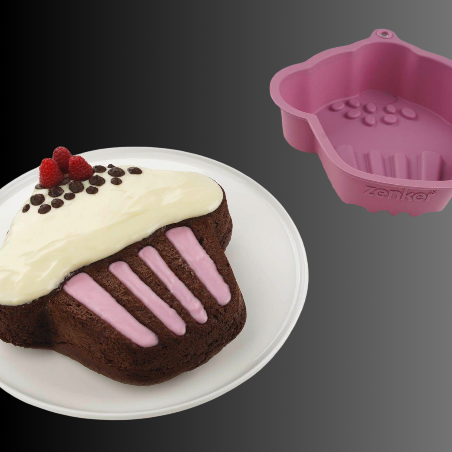 Zenker Silikonform Silikonbackform großer Muffin