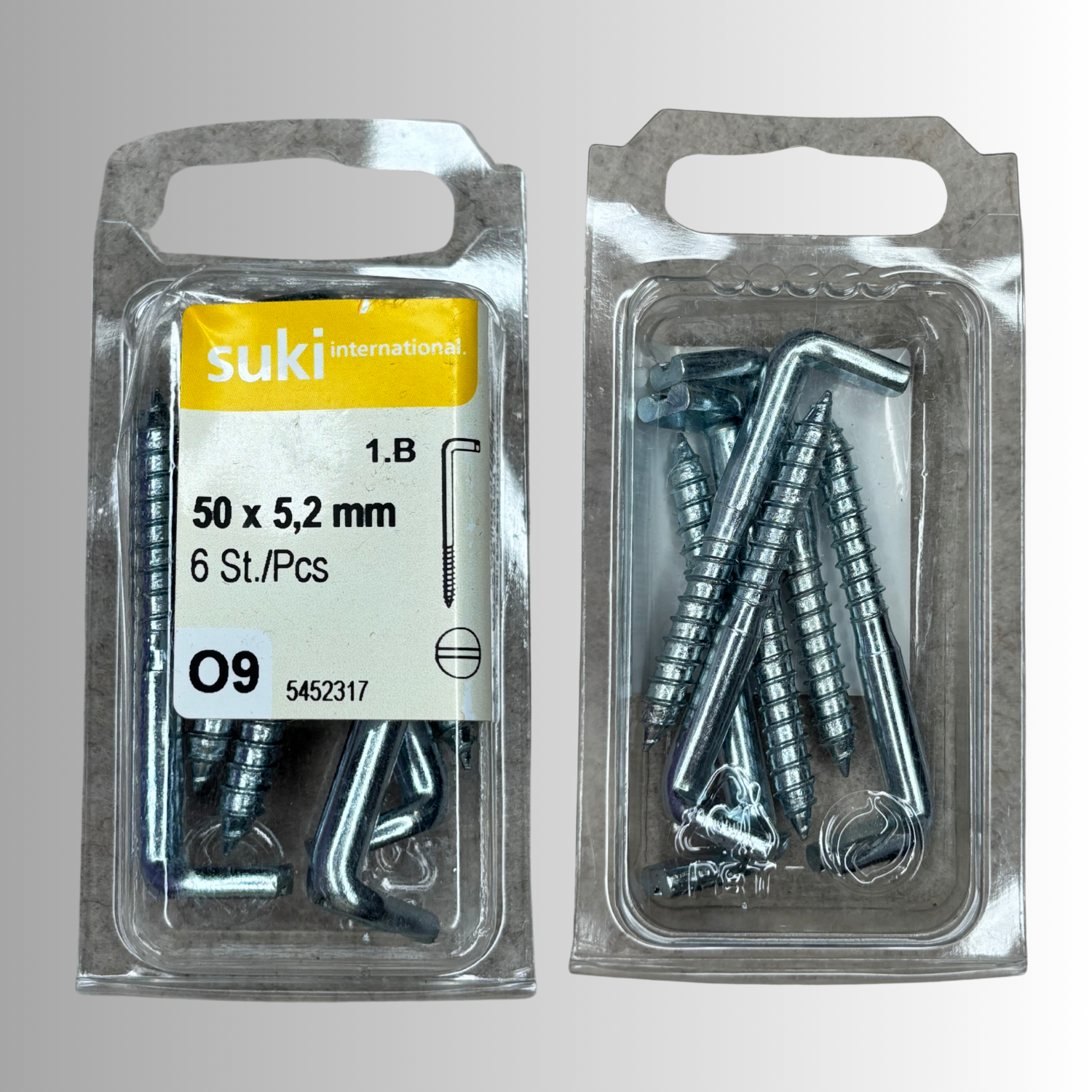 No.42 Suki Schlitzhaken 50x5,2mm - 6 Stück Verzinkt