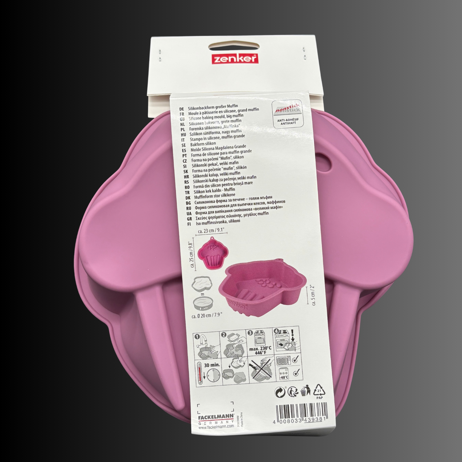 Zenker Silikonform Silikonbackform großer Muffin