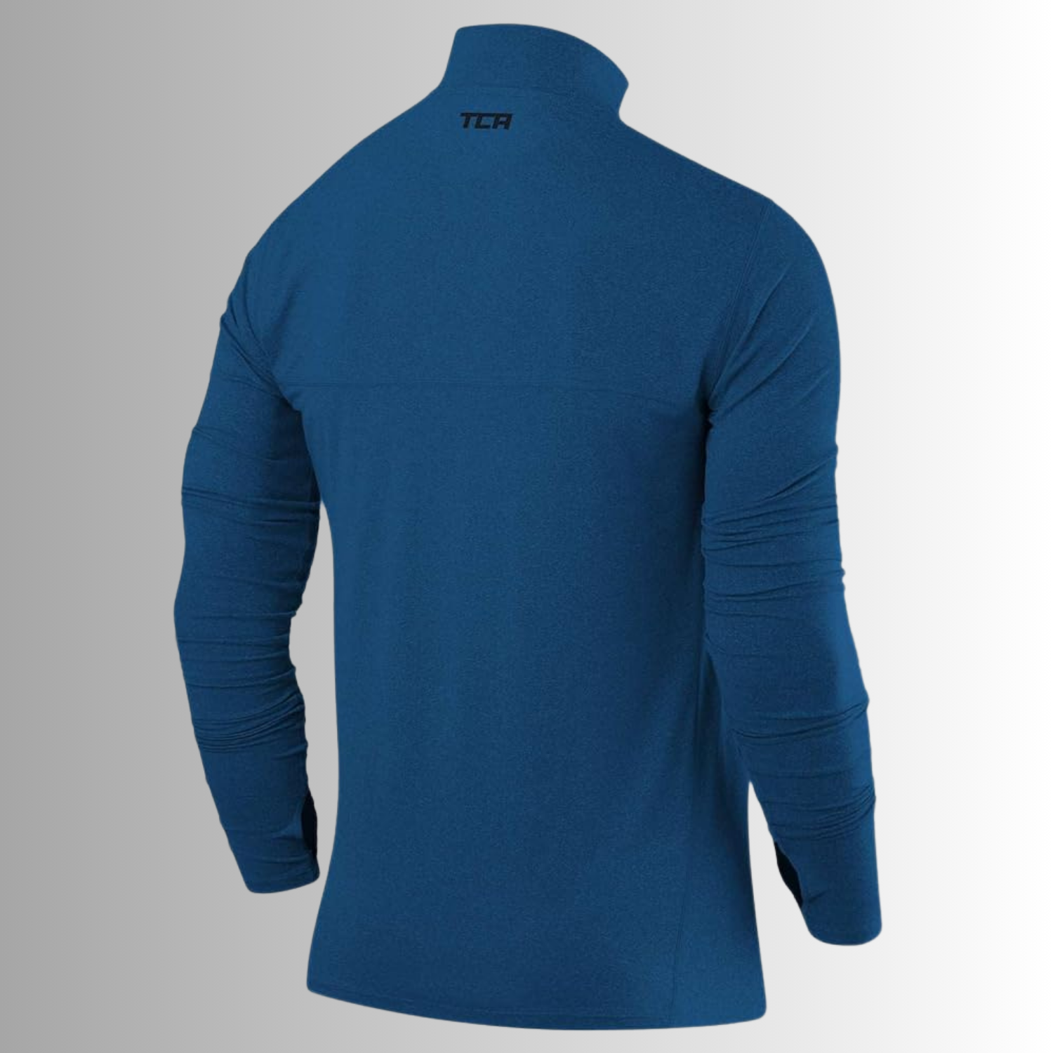 TCA Trainingsshirt Herren Langarm Laufshirt mit Reißverschluss Größe: L, XL