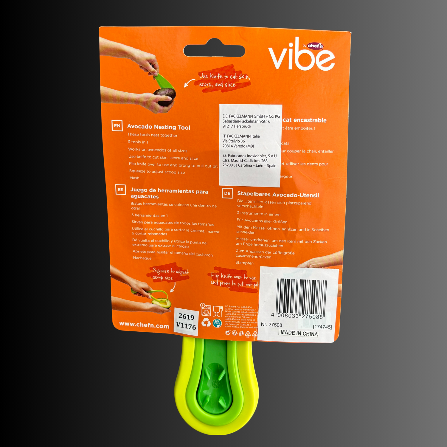 Fackelmann Chef'n 3-in-1 Avocado Tool Mit dem 3-in-1 Avocado Tool Vibe