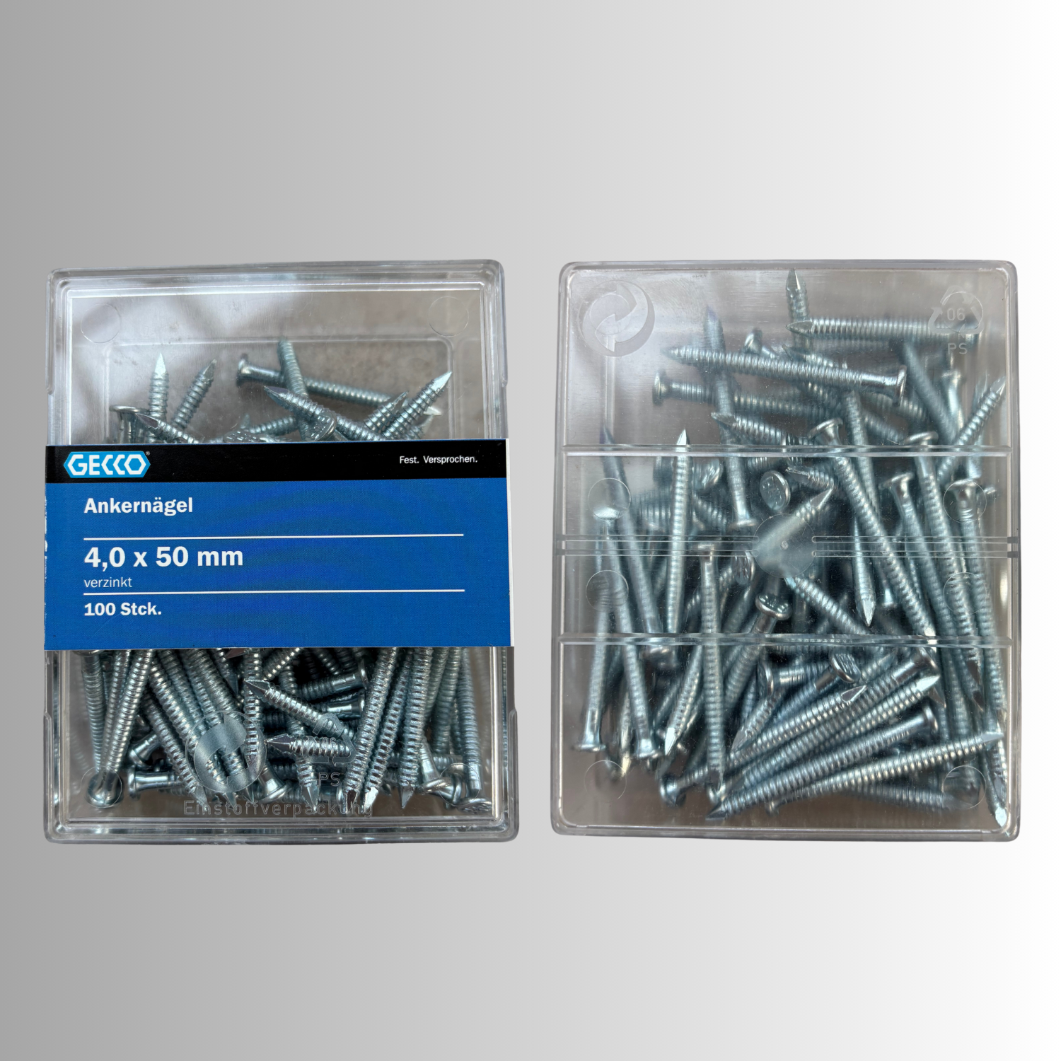 No.78 Gecco Ankernägel 4,0x50mm - 100 Stück Verzinkt