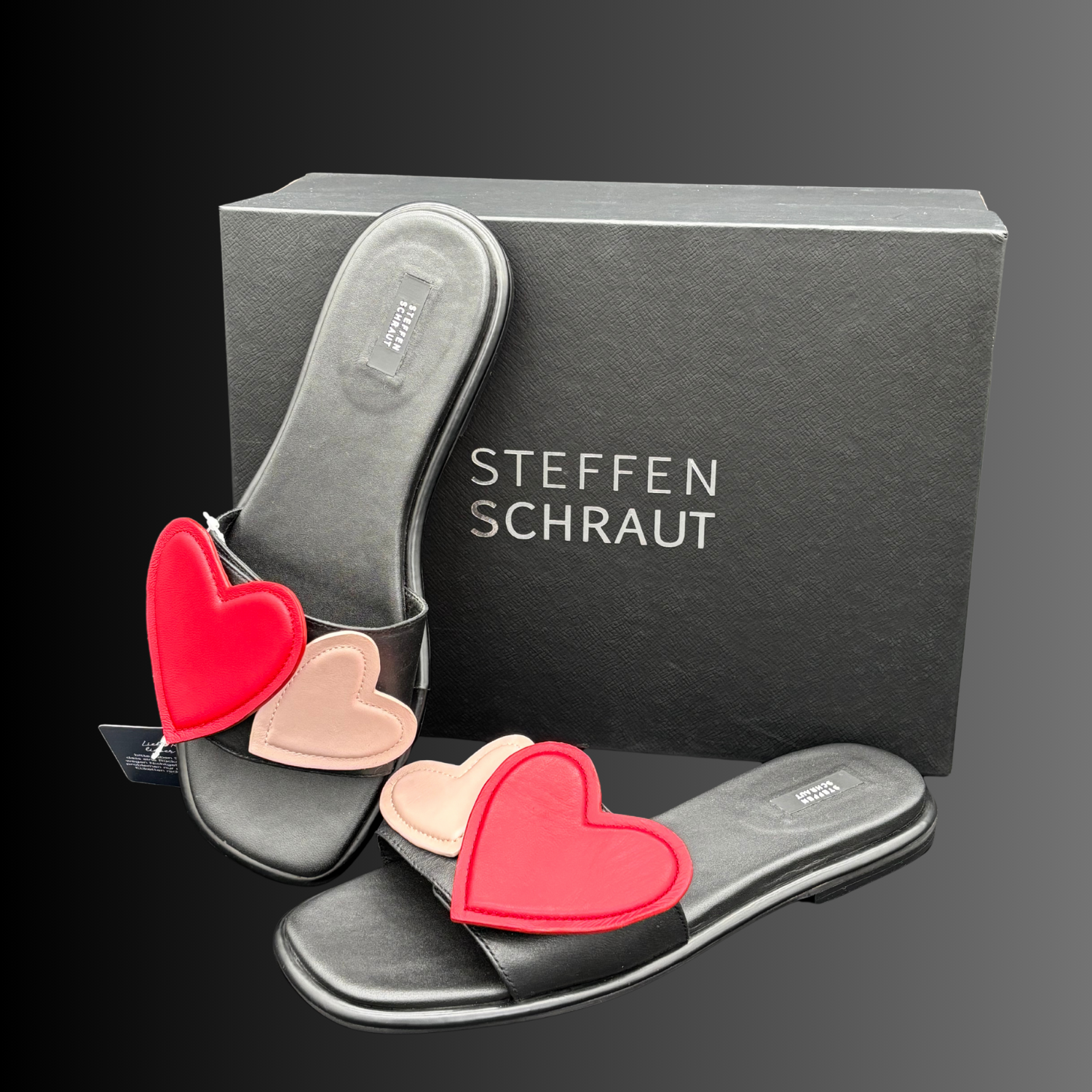 Premium Designer STEFFEN SCHRAUT Damen Pantolette Sandalen Slipper Echtleder Größe:39