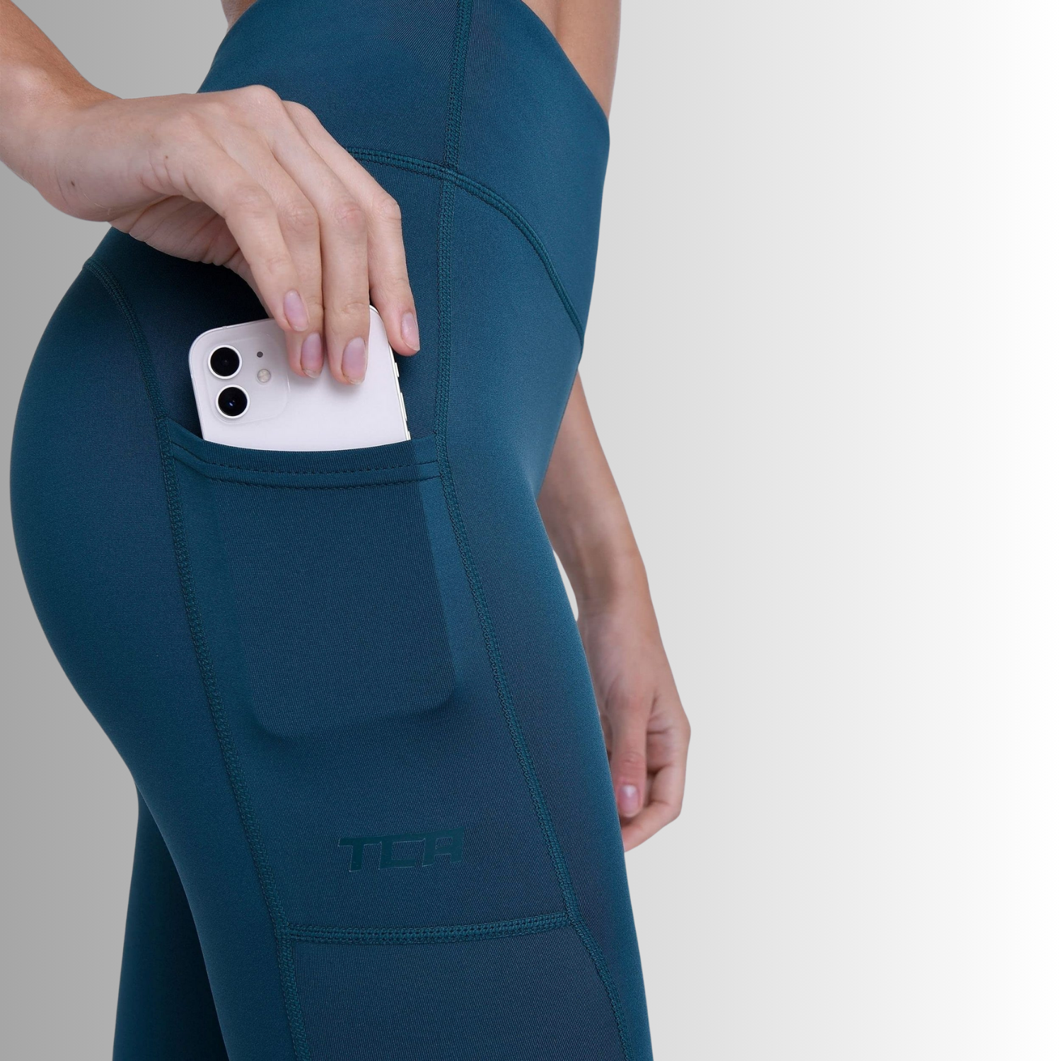 TCA SuperThermo Performance Leggings für Damen High Waist Blickdicht Sportleggings mit Handytasche, Laufhose für Yoga & Fitness Größe: S, M