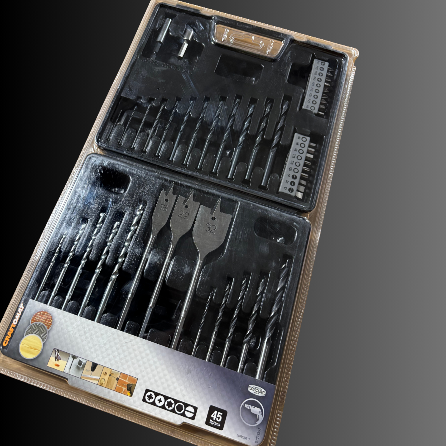 CRAFTOMAT Bohrer Set - 45 Teile