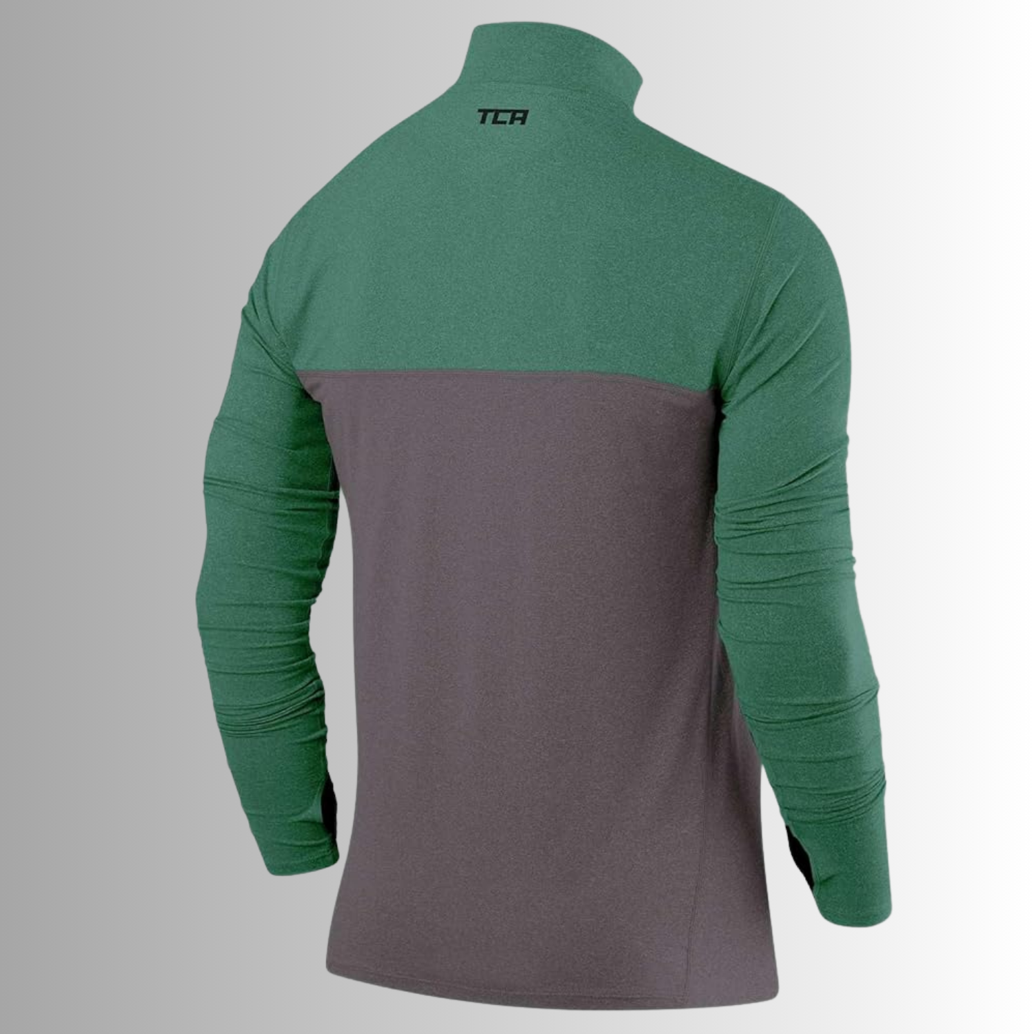 TCA Trainingsshirt Herren Langarm Laufshirt mit Reißverschluss Größe: XL