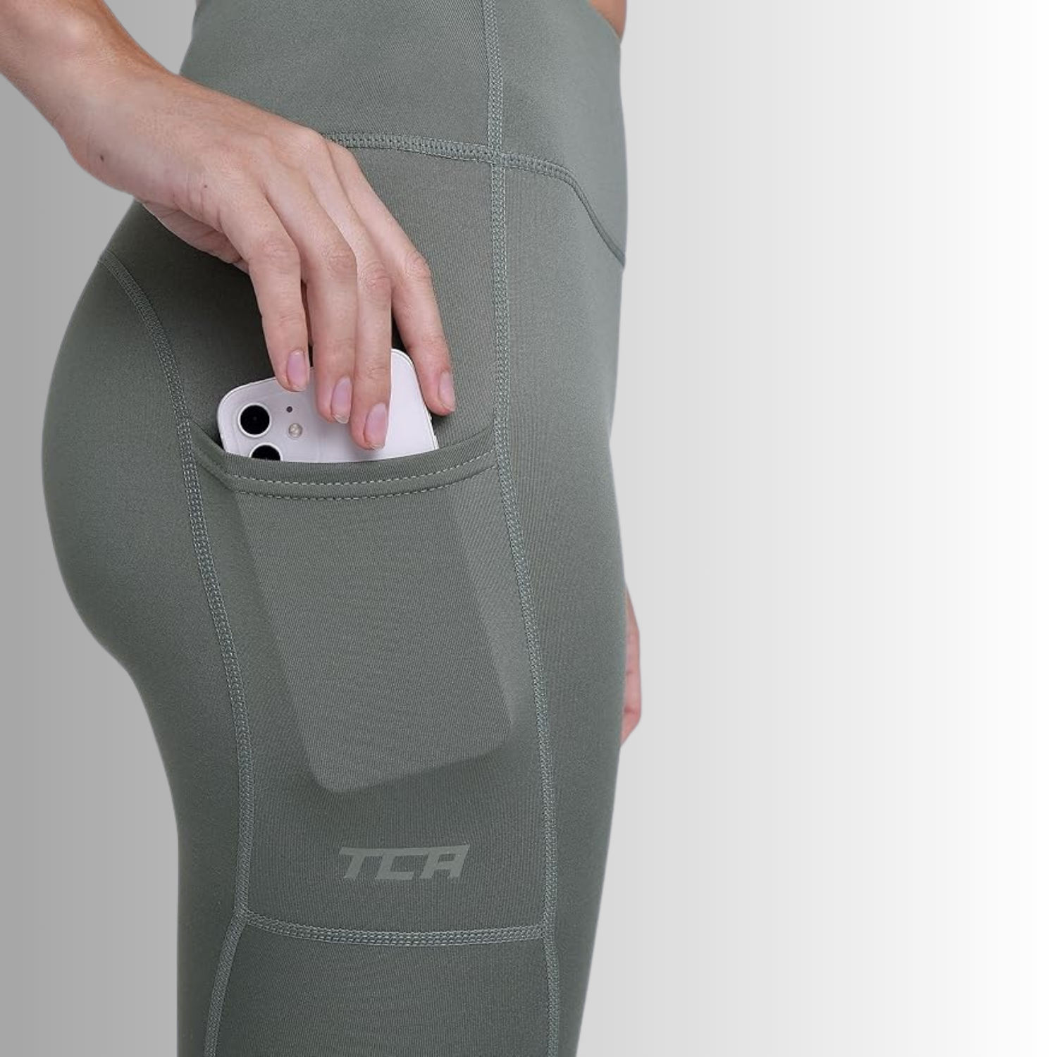 TCA SuperThermo Performance Leggings für Damen High Waist Blickdicht Sportleggings mit Handytasche, Laufhose für Yoga & Fitness Größe: M