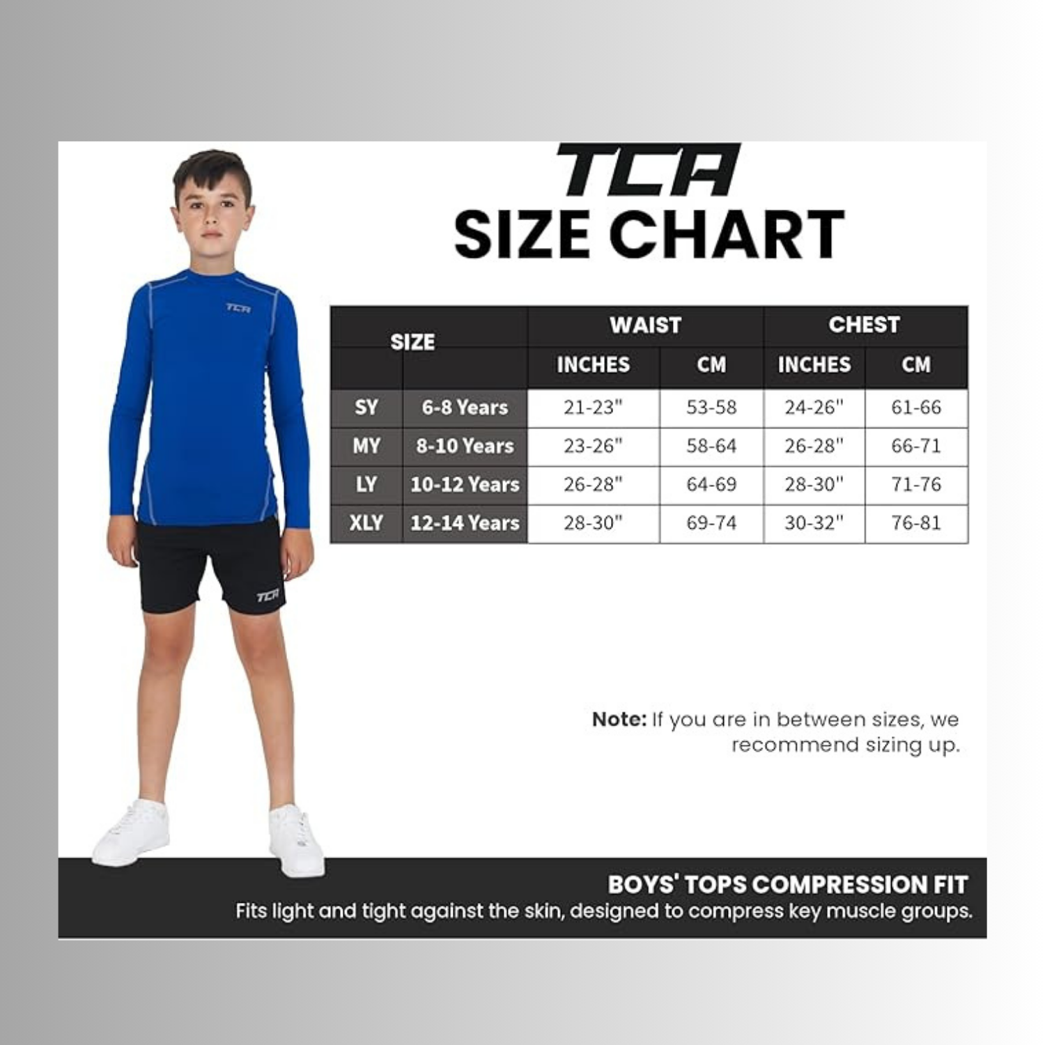 TCA SuperThermal Jungen Kompressionsshirt Atmungsaktiv Langarm Funktionsshirts Größe: 137-147cm