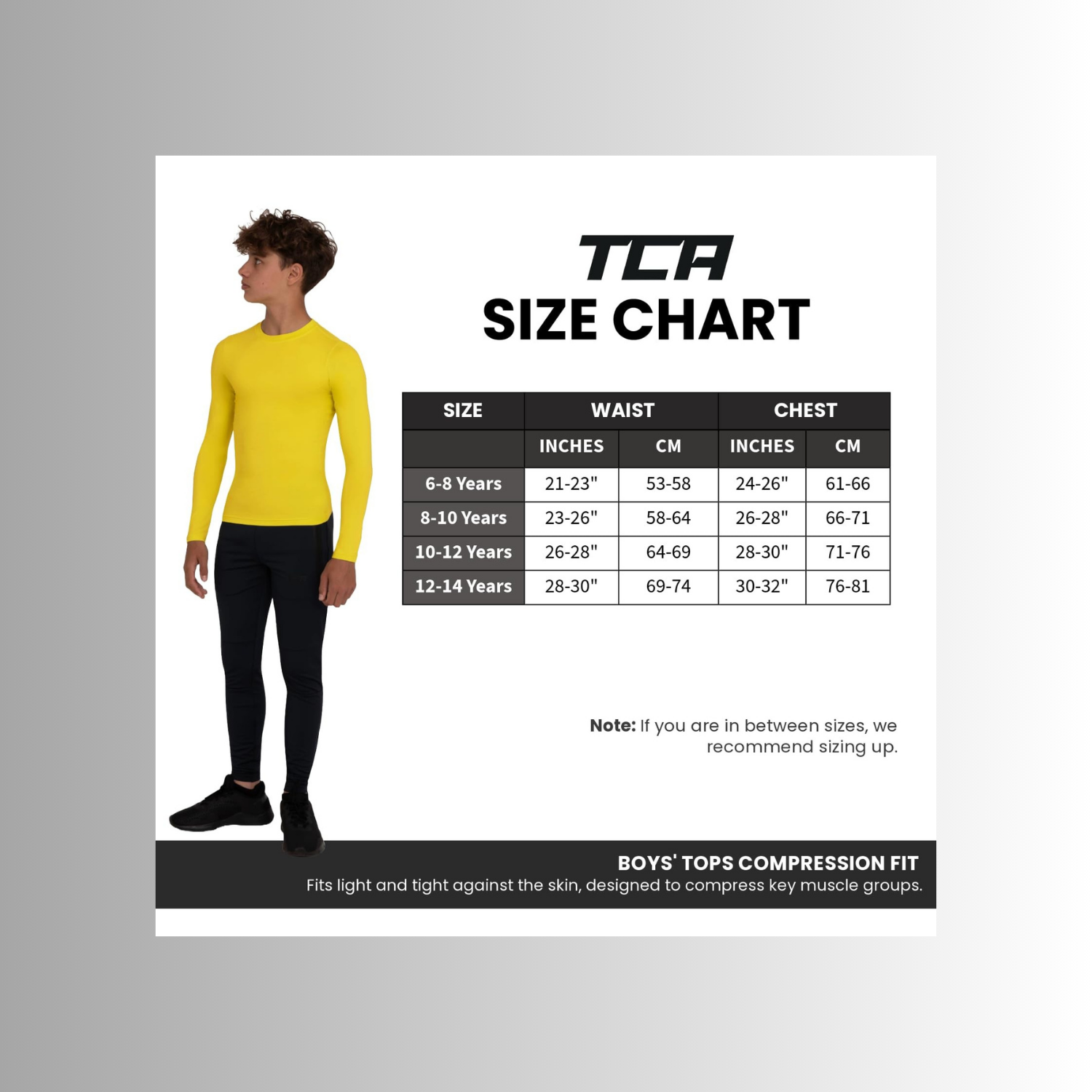 TCA Jungen Kompressionsshirt Langarm  atmungsaktive Basisschicht Größe: 122-128 cm