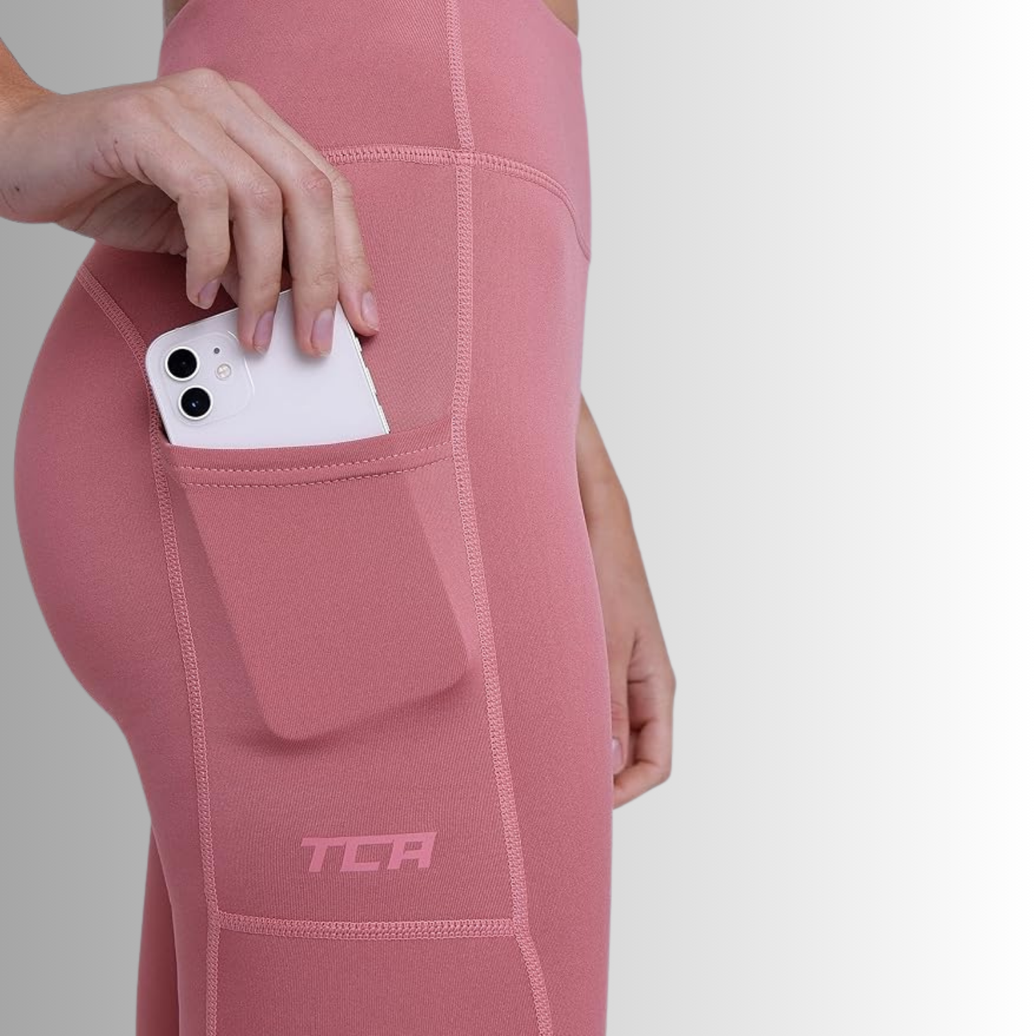 TCA SuperThermo Performance Leggings für Damen High Waist Blickdicht Sportleggings mit Handytasche, Laufhose für Yoga & Fitness Größe: S, M