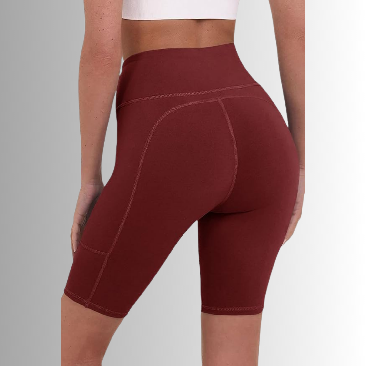 TCA Damen Equilibrium Yoga-Shorts hohe Taille mit Handytasche Größe: S, XL