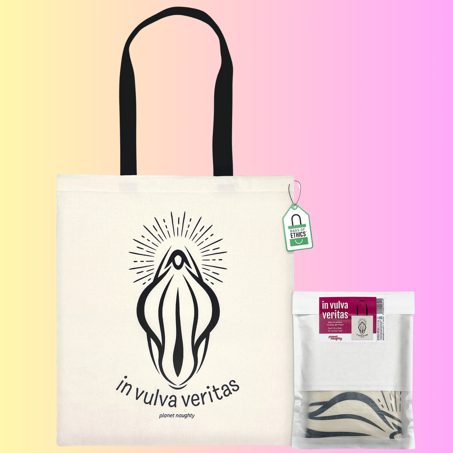 in vulva veritas Feministische Stofftasche Vulva Beutel