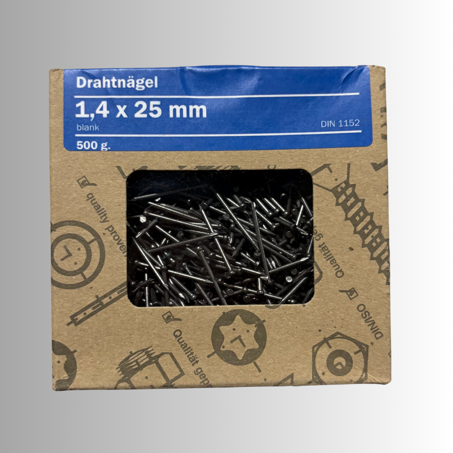 No.245 Gecco Drahtnägel 1,4x25mm - 500g Blank