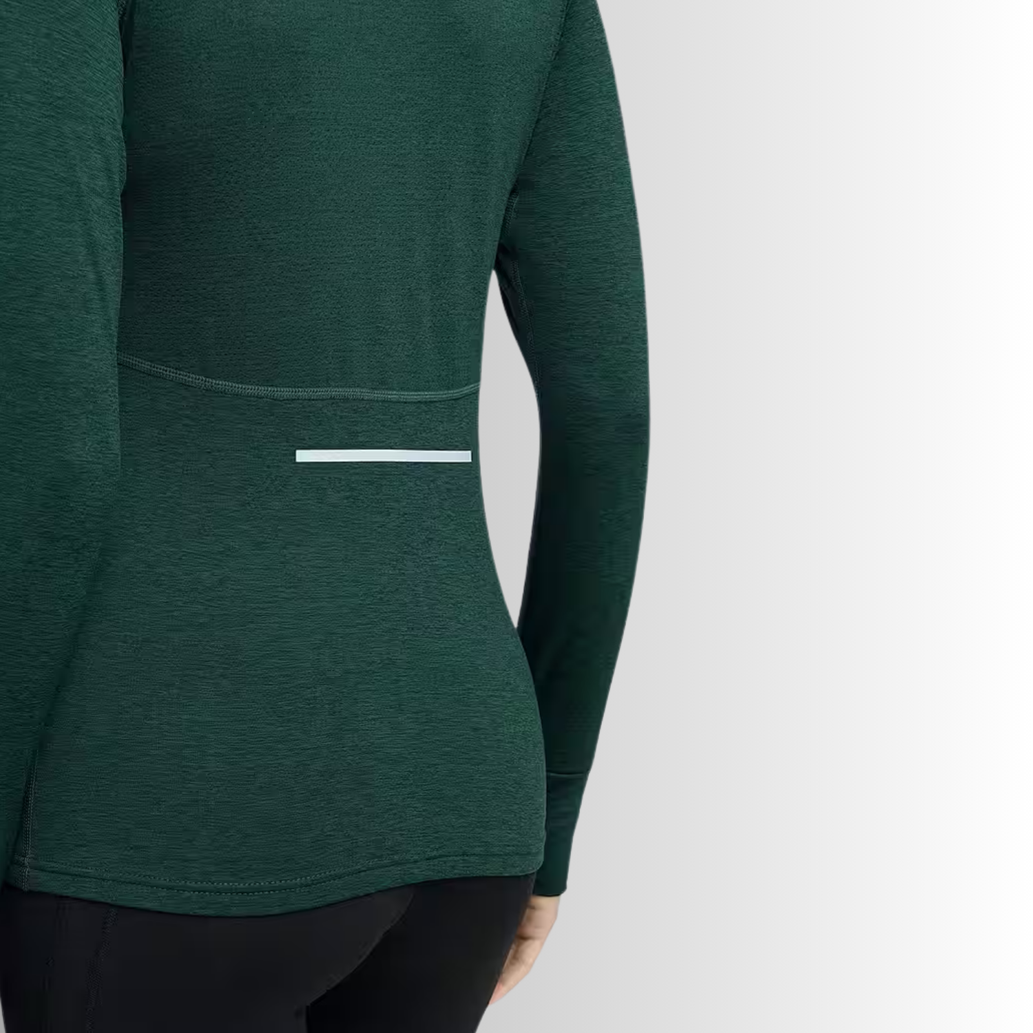 TCA Damen Winter Running Langarm Laufshirt mit Brustreißverschluss Dunkelblau Größe: XS, M