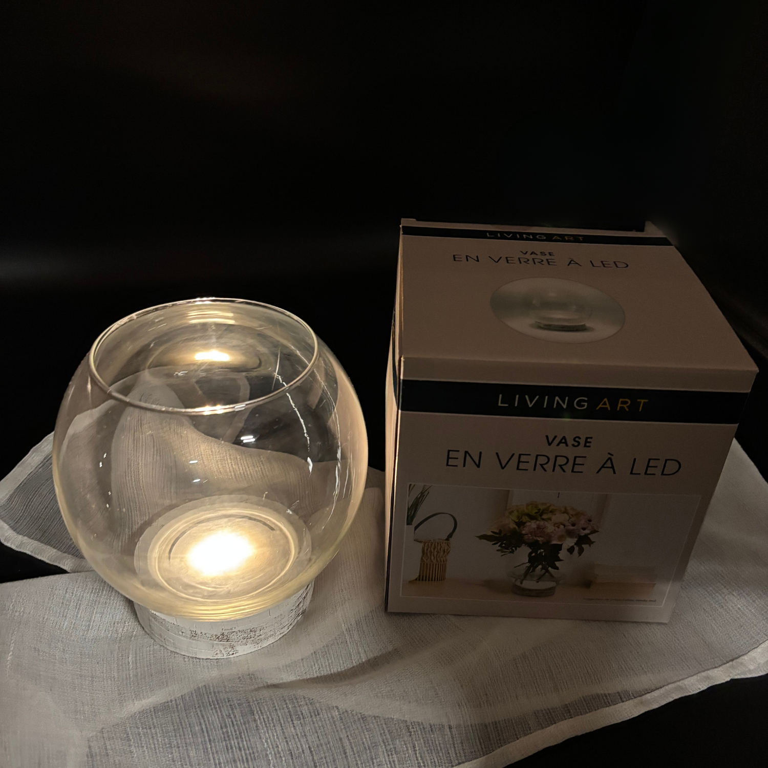Vase Rund LED Blumenvase