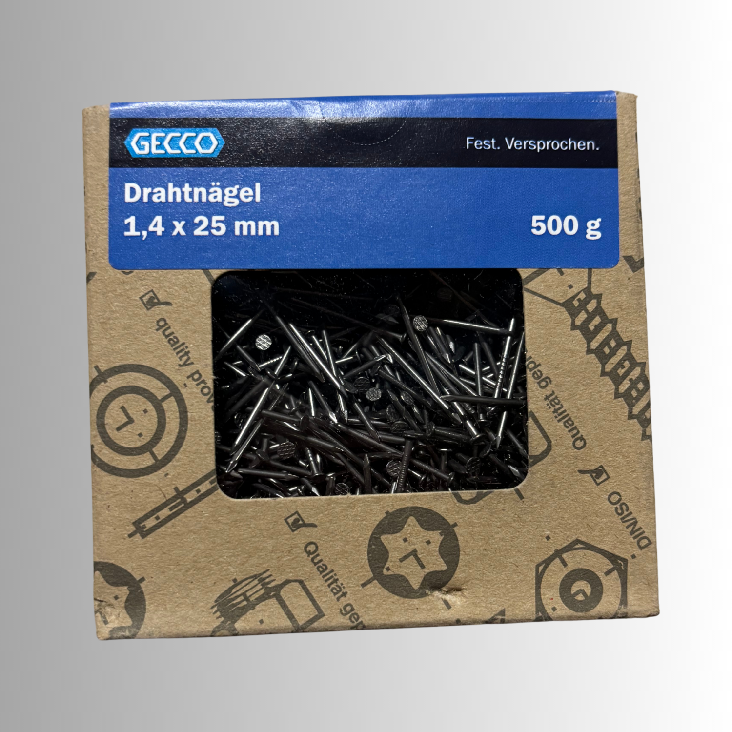 No.246 Gecco Drahtnägel 1,4x25mm - 500g Blank