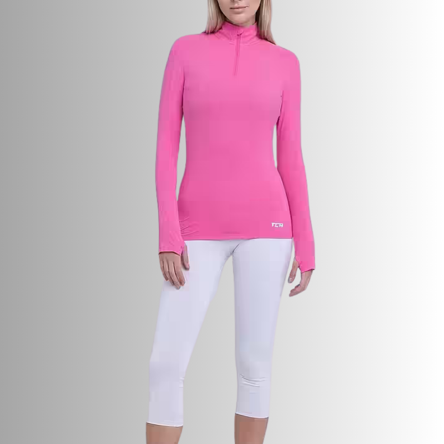 TCA Damen Fusion Quickdry Leichtes Laufshirt mit Reißverschlusstasche Größe: XS, S, M