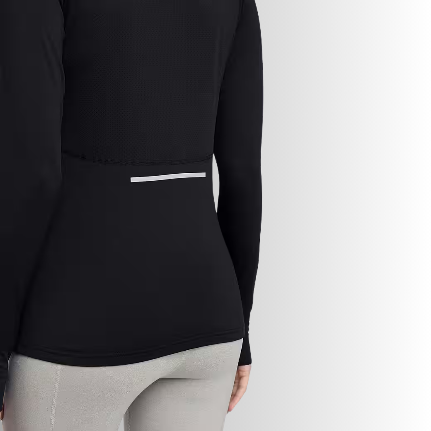 TCA Damen Winter Running Langarm Laufshirt mit Brustreißverschluss Dunkelblau Größe: S