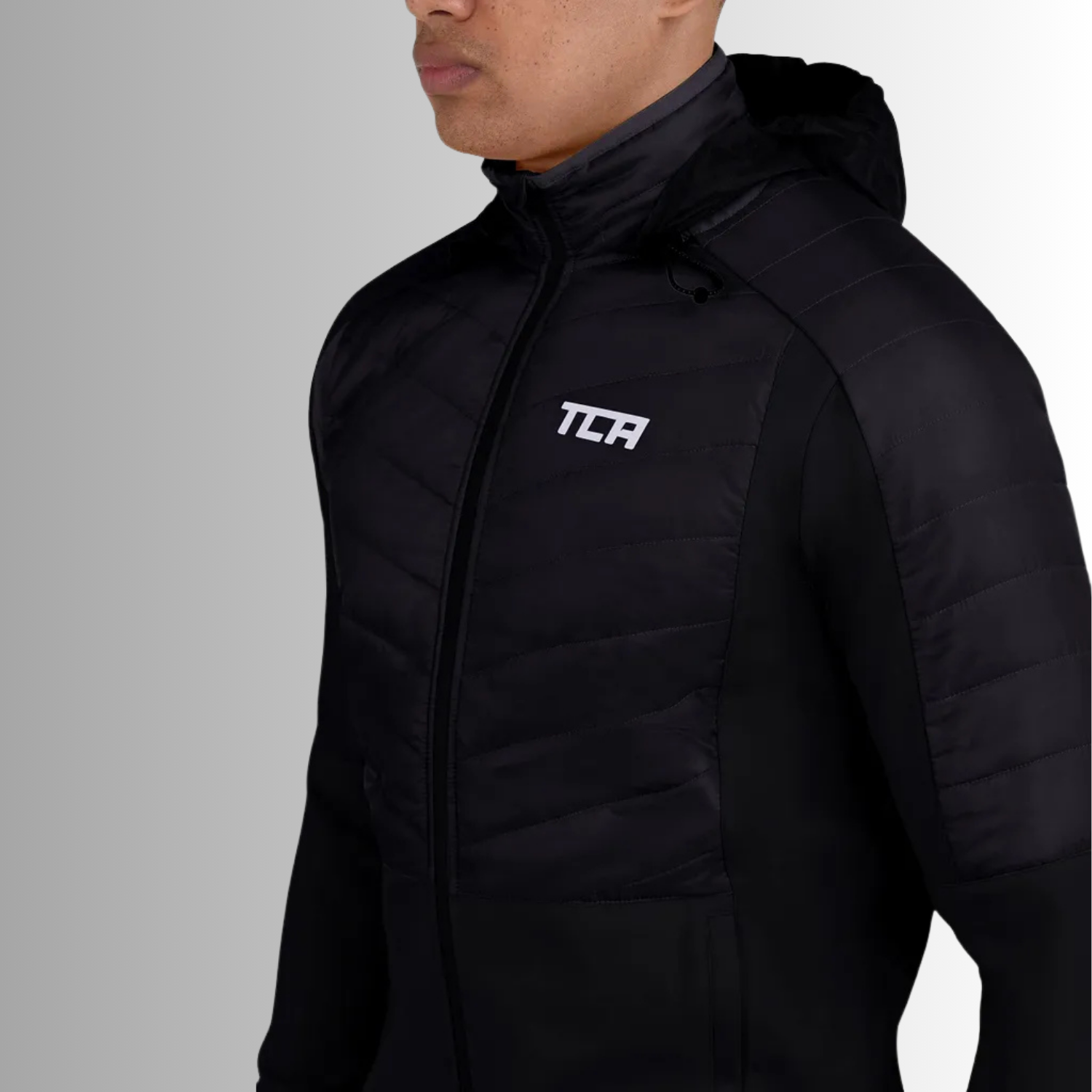 TCA Herren Excel Runner ganzjährige, leichte, wasserabweisende verstaubare Jacke Schwarz Größe: M