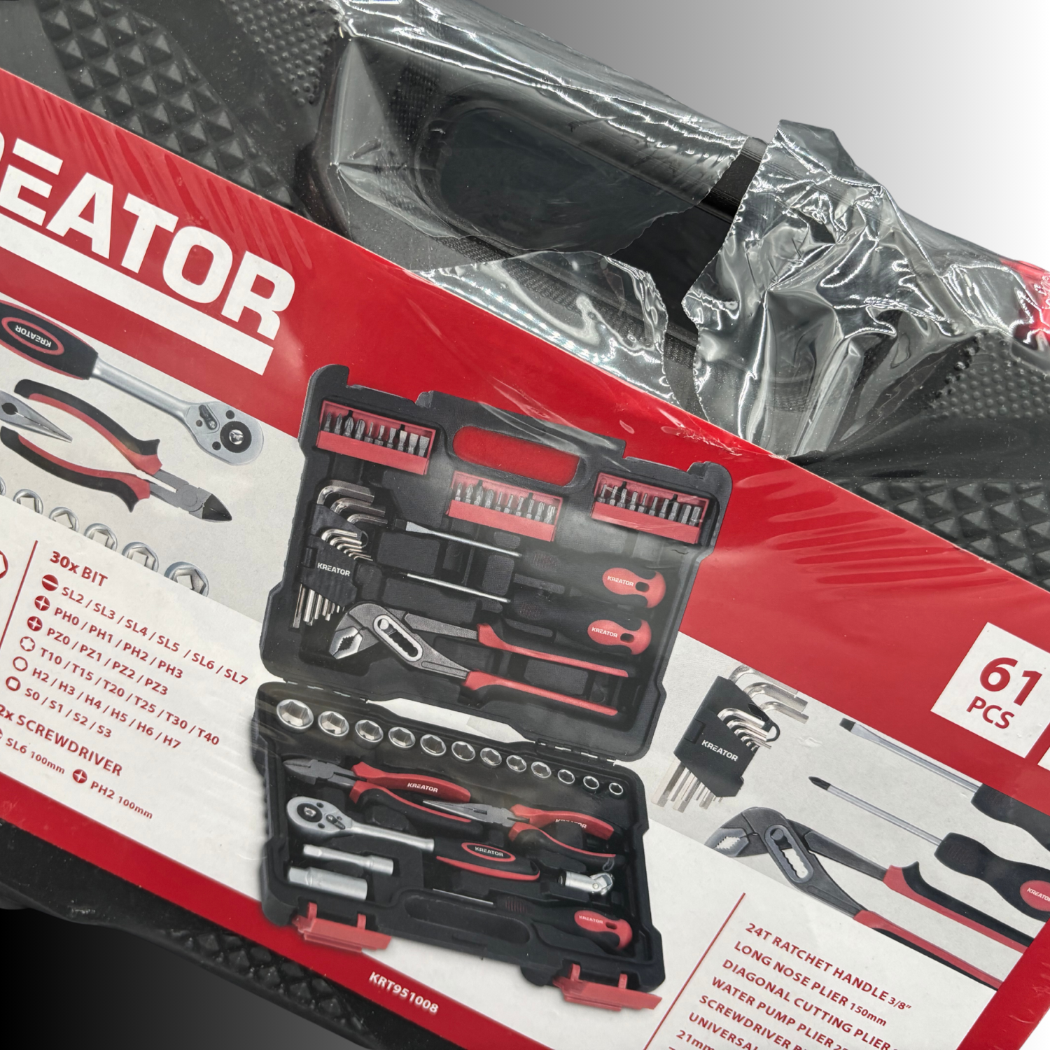 Kreator Werkzeugkoffer Werkzeug-Set - 61 Teilig