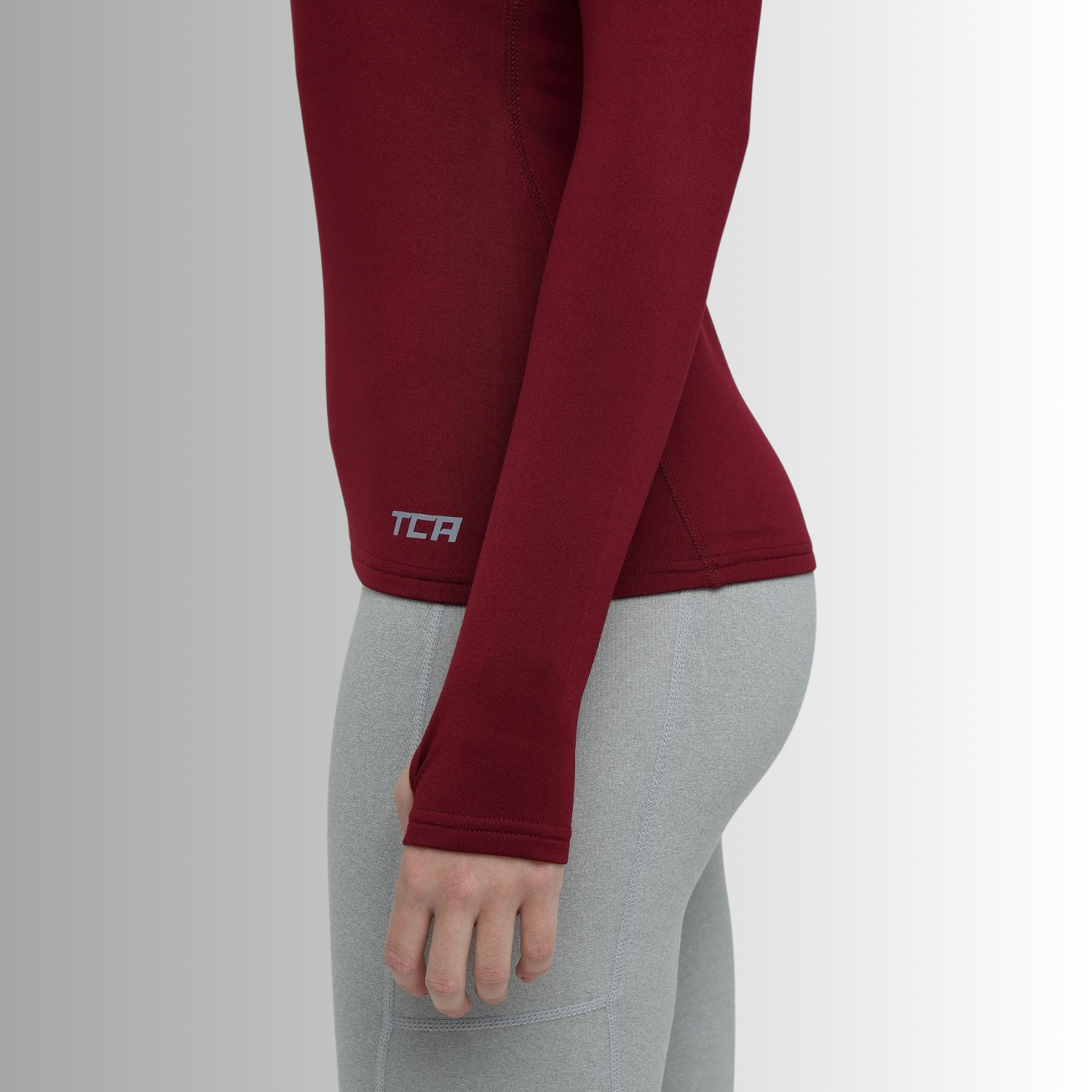 TCA Damen Warm-Up Trichterkragen Thermo Lauf Oberteil Größe: S, M