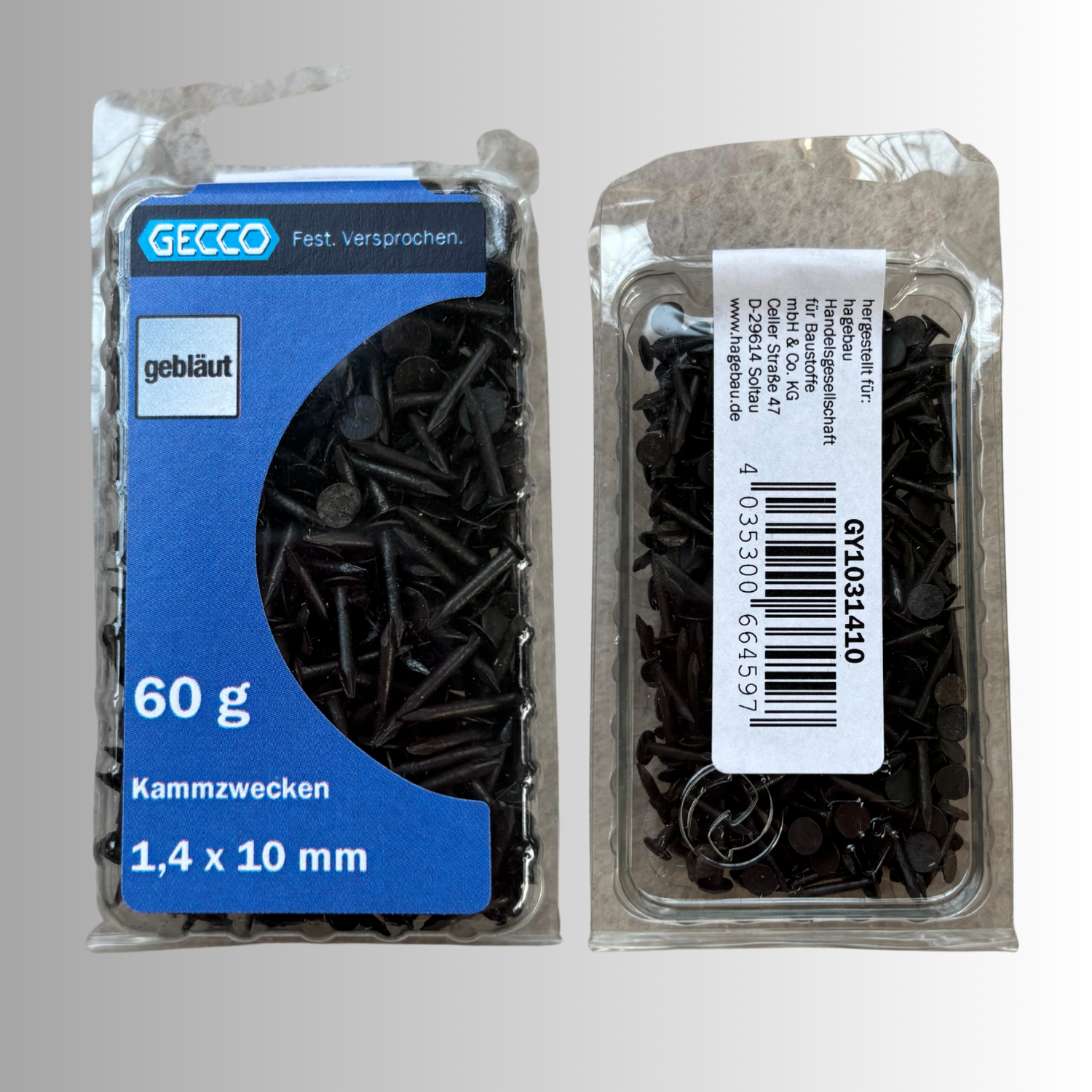 No.69 Gecco Kamzwecken 1,4x10mm - 60g Gebläut