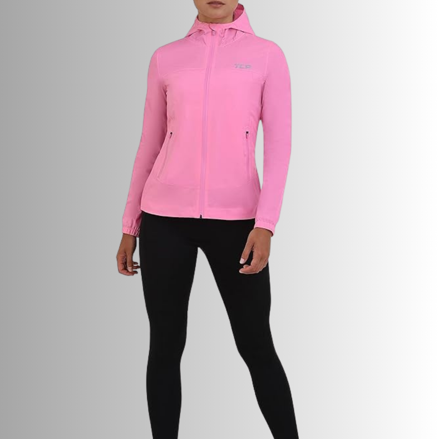 TCA Damen leichte wasserdichte Regenjacke mit Reißverschlusstaschen Größe: S, M