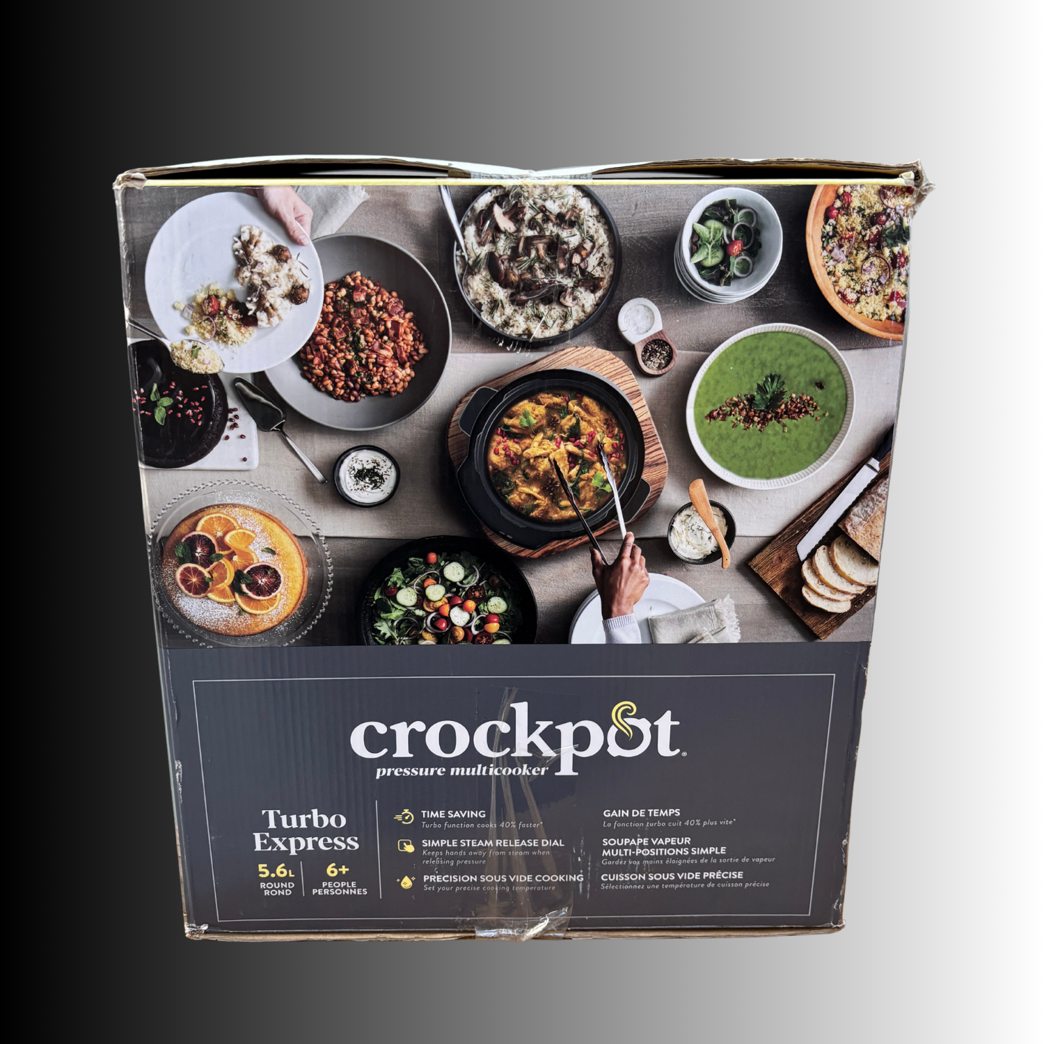 Crock-Pot Turbo Express Multikocher 14-in-1-Zubereitungsmöglichkeiten Schongarer, Dampfreiniger, Schnellkochtopf & mehr 5,6 l (mehr als 6 Personen) CSC062X