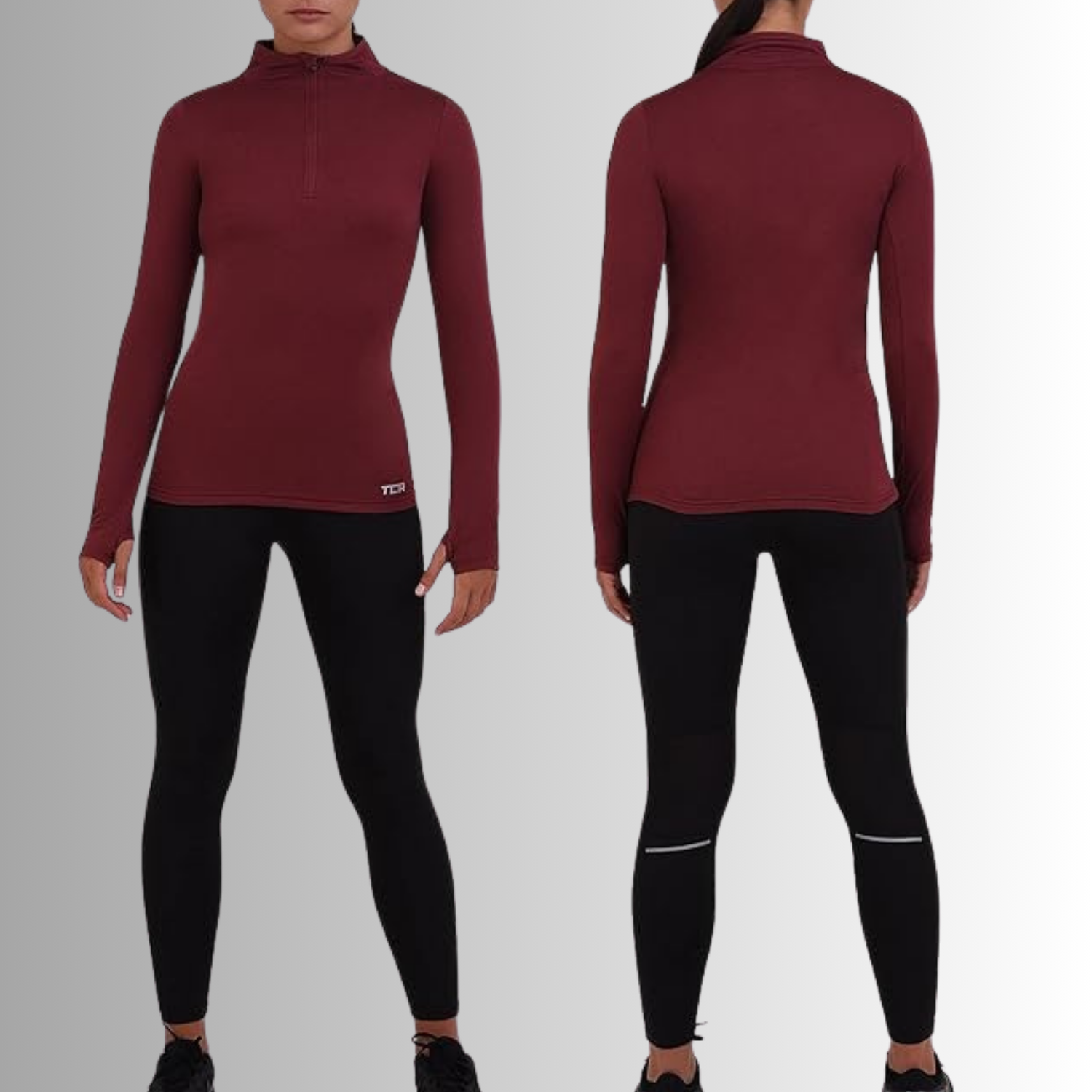 Trainingsshirt Damen Sport Shirt Langarm Laufshirt Fitness Yoga Größe: M